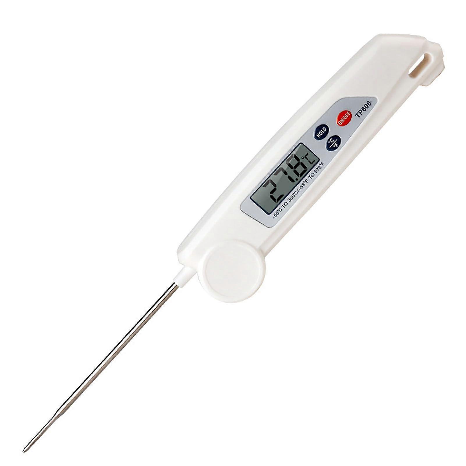 Digital Meat Thermometer with Foldable Probe, Instant Read for Cooking, BBQ, Candy, Liquids, Beef