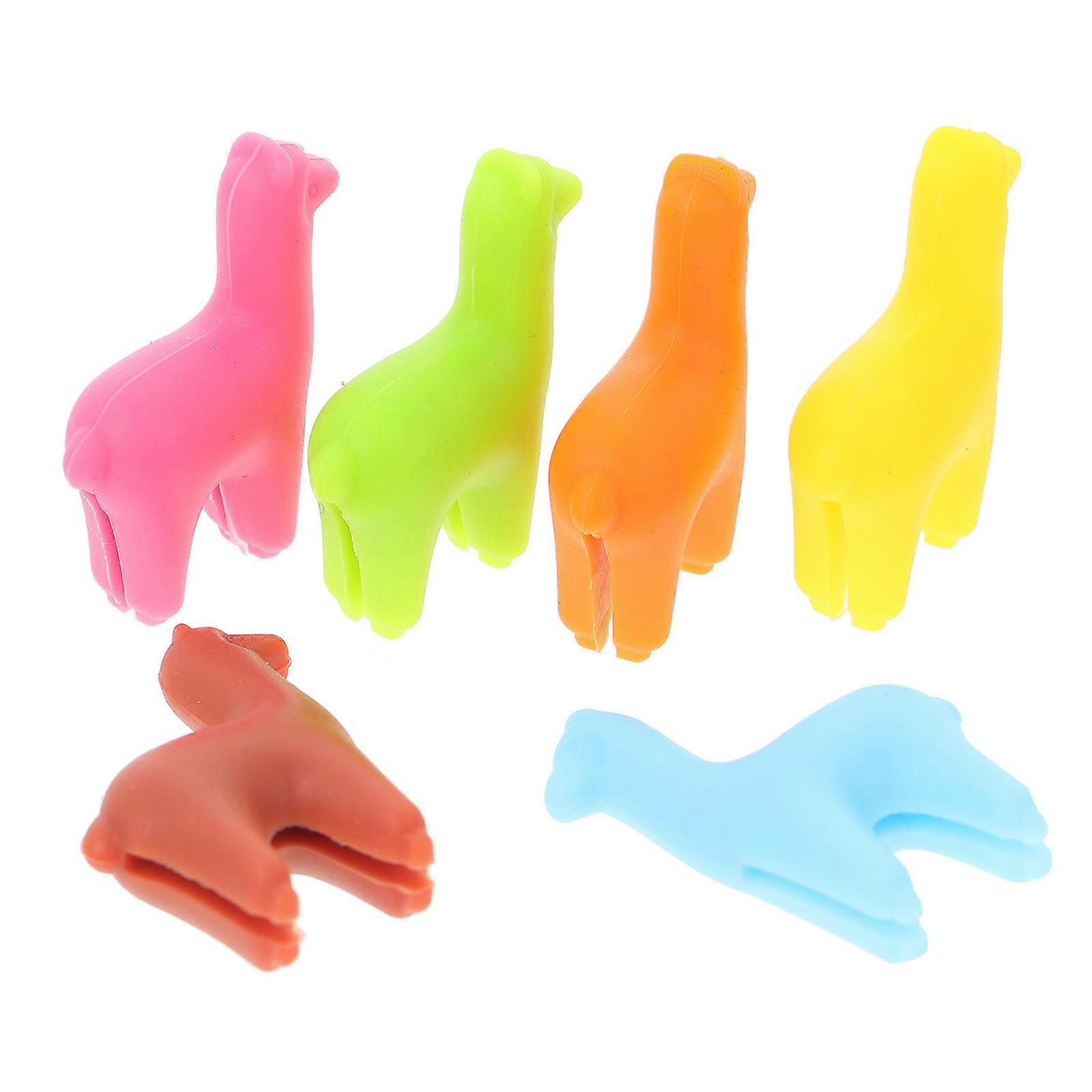 Silicone Wine Charms for Party Use Assorted Color Creative Design Easy to Clean