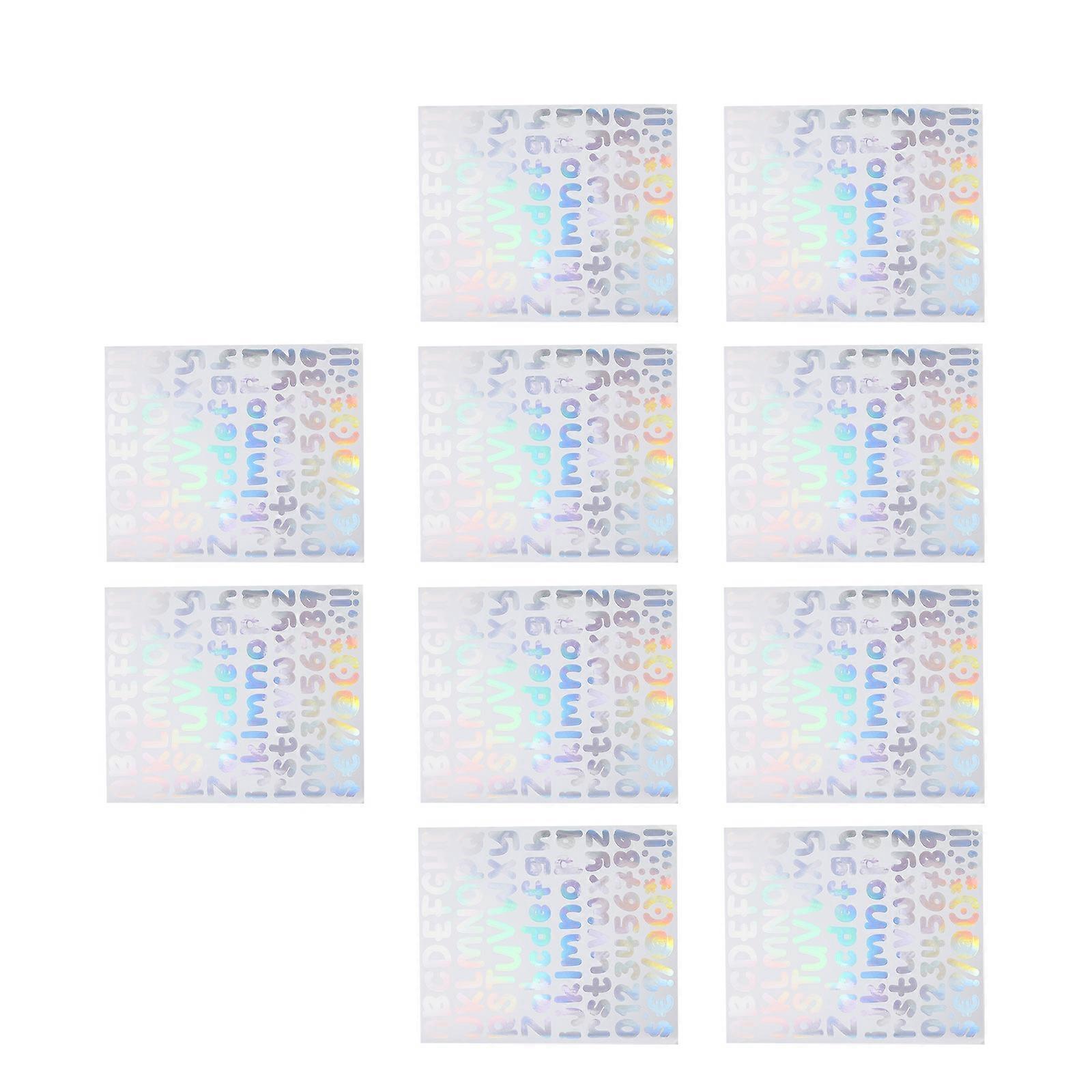 Small Number Stickers Alphabet Number Sticker Children Diy Design 2 5X1 5Cm 10Sheets