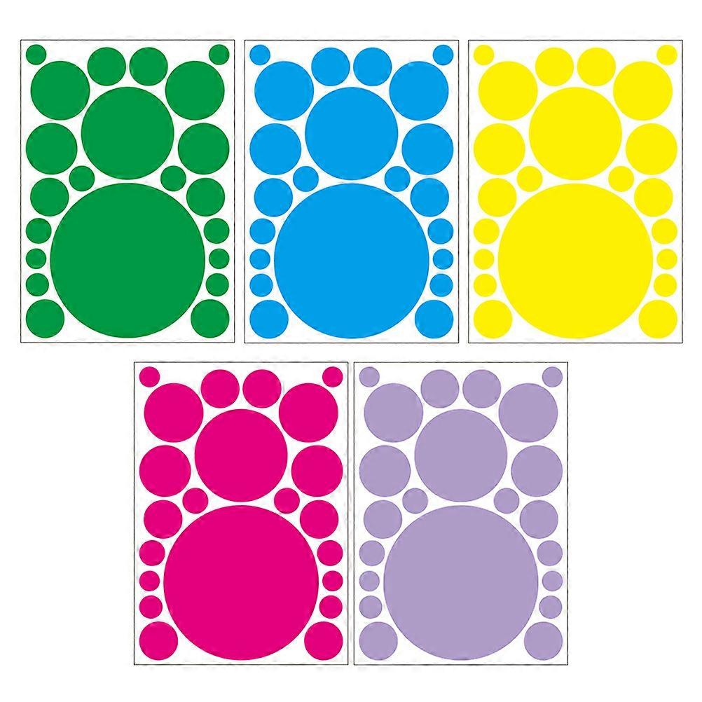 Playroom Wall Decals Round Dot Design Wall Stickers Room Removable Rose Sheets
