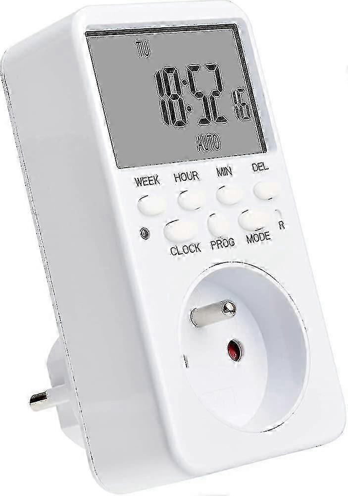 Weekly Programmable Electric Socket with Timer, Supports 20 Customizable Programs for Efficient Power Management