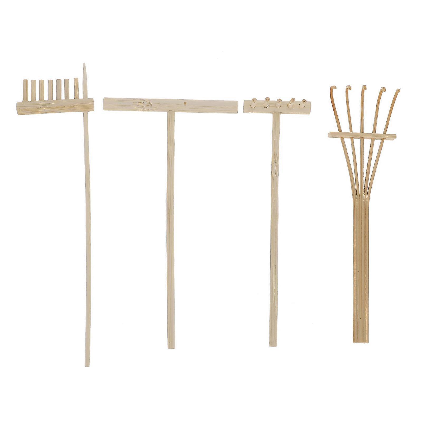 DIY Craft Mini Zen Garden Rakes Synthetic Material Creative Activities 4Pcs
