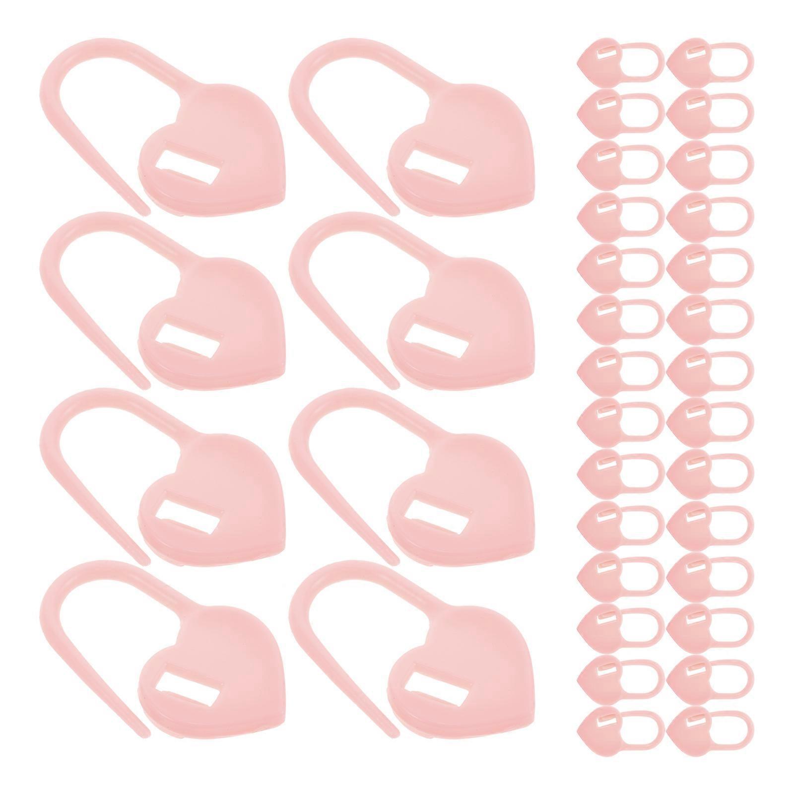 Knitting Stitch Markers Crochet Marker Heart Locking Plastic Sewing Tools 1Set