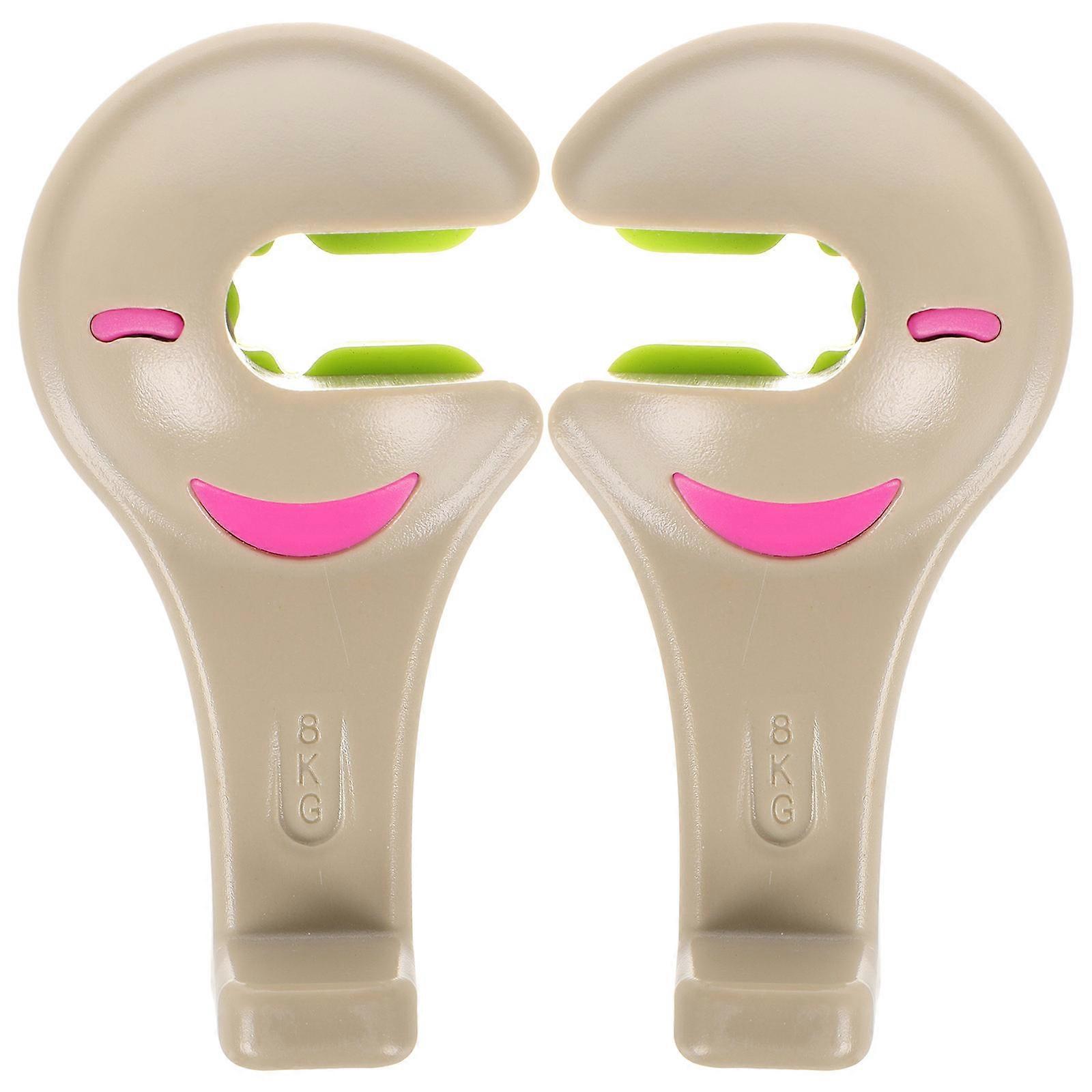 Car Seat Hooks for Hanging Purses with 2Pcs Head Rest Hooks in Beige