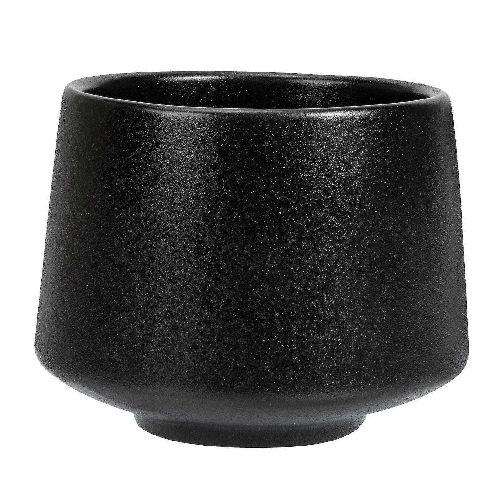 Modern Mug Ceramic Cup Heat-Resistant Drinking Home Use 8.5x8.5cm Black 1Pcs