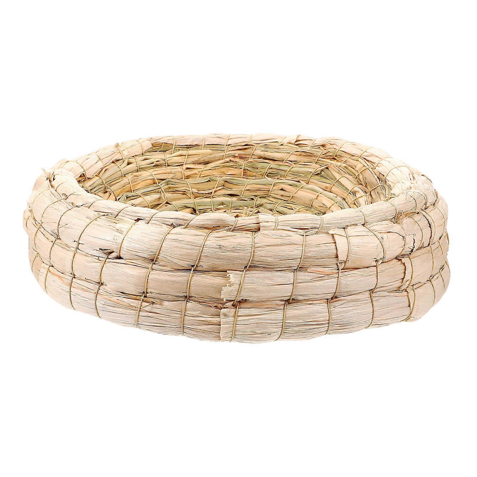 Woven Parrot Nest Decorative Bird Nest Pet Comfort Easy to Home Decorating 10.2 10.2 3.0in 1Pcs
