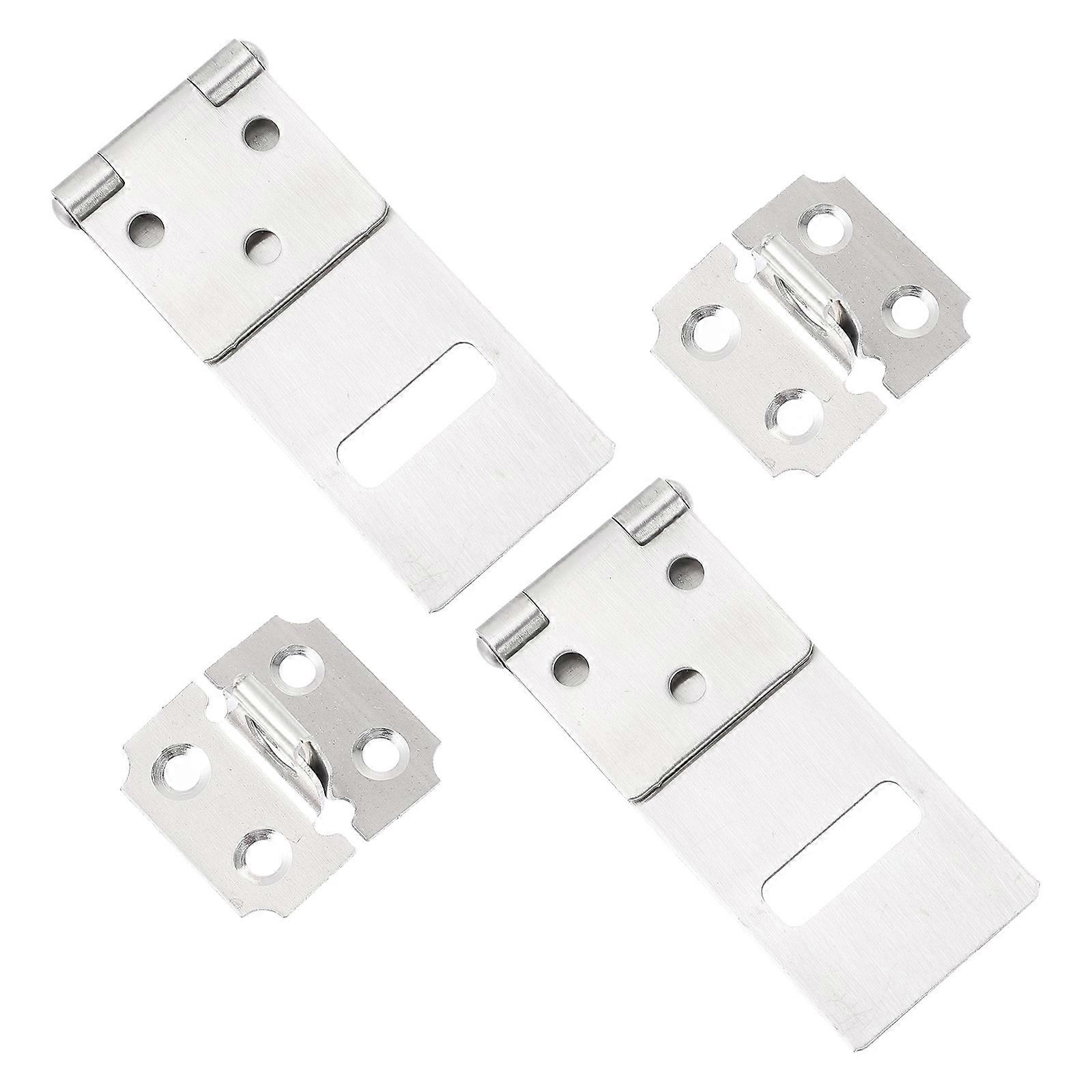 2 Sets Stainless Steel Safety Door Lock Hasp Latch