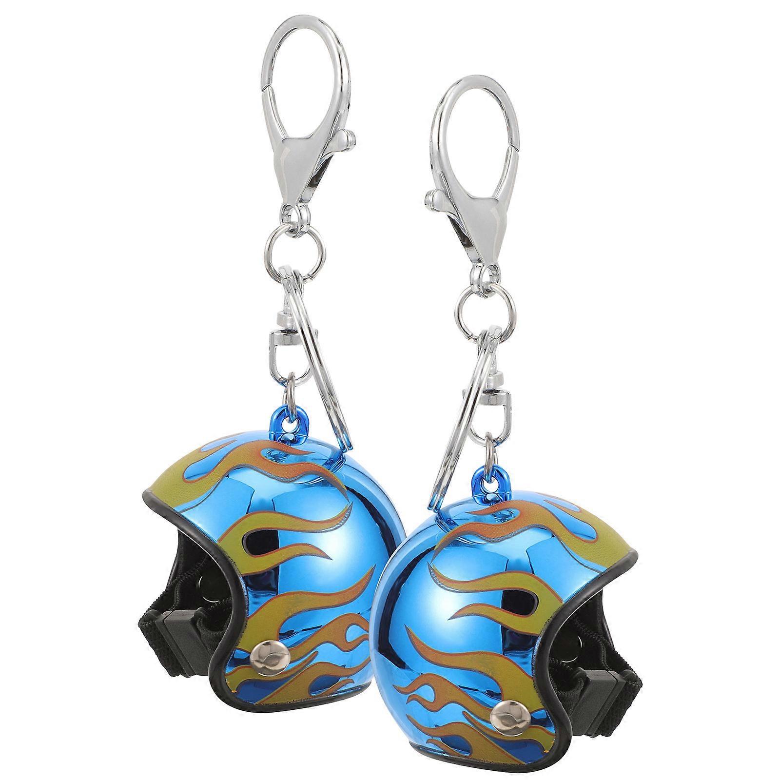 Accessories For Men Motorcycle Helmet Keyring Multi Color Key Accessory 2Pack