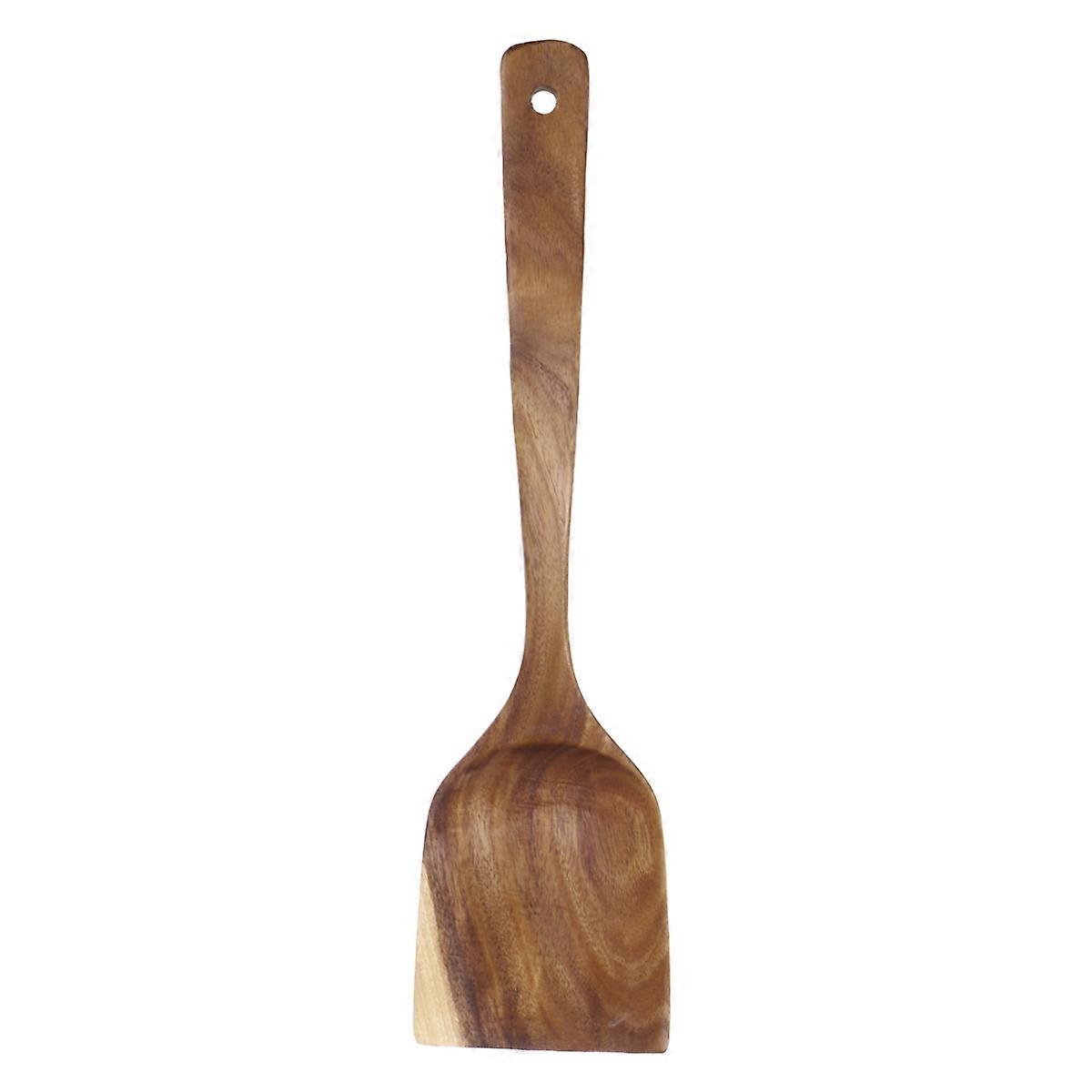 Flat Spatula Inclined Wood Turner Anti-Cracking 33x7.5cm 1Set