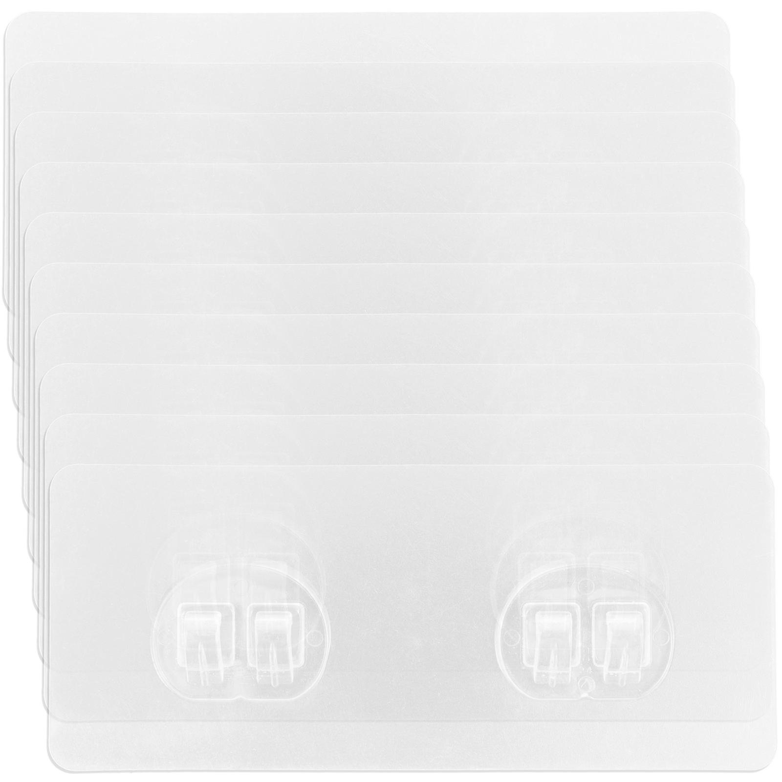 Transparent Heavy Duty Adhesive Corner Shower Organizer Hooks – No Drill Wall Storage for Bathroom & Kitchen – Invisible & Easy Install