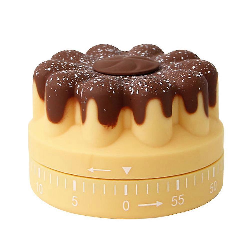 Mechanical Timer Reminder Kitchen Accessory Light Brown 7X7X5CM Battery-Free Operation 1Pcs