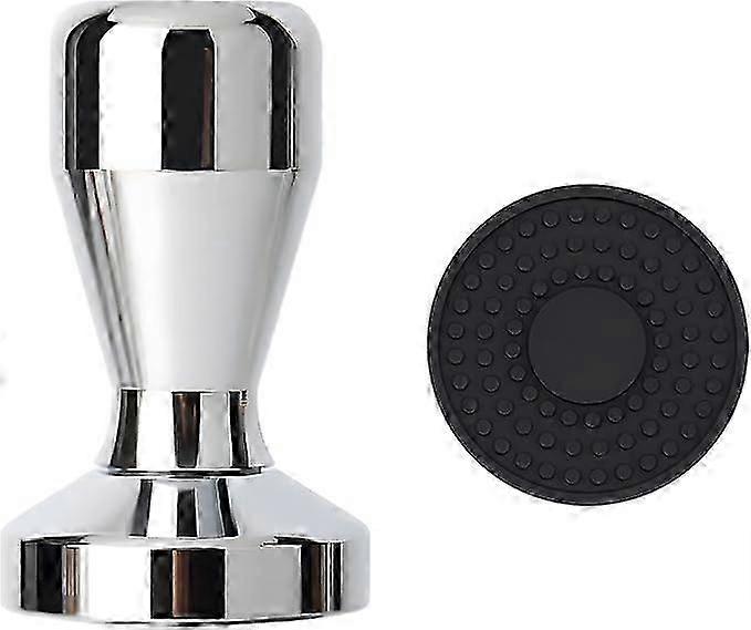 Coffee Tamper with Pad - Essential Barista Tool for Perfect Espresso, Coffee Grounds Barista Espresso Machine Accessories (51mm)