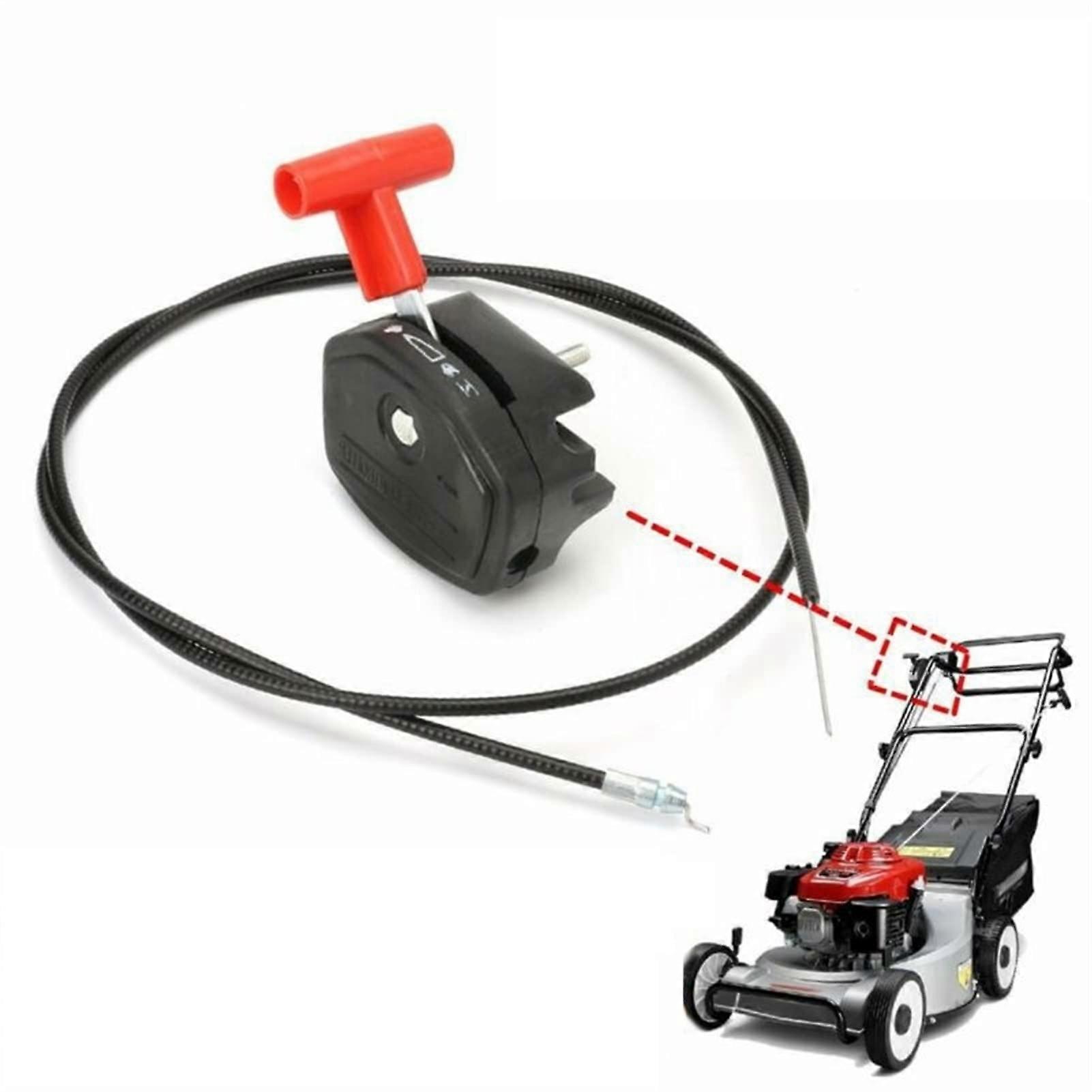 Lawn Mower Throttle Cable, Alloy Choke Lever, Control Handle Set, 56 Ft, Universal Fit