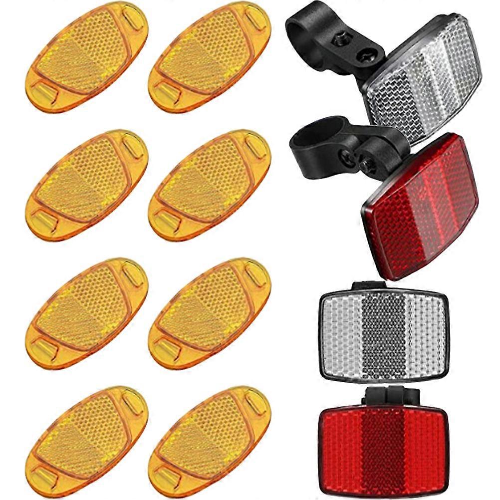 Rear Bike Reflector Set Bicycle Mountable High Reflective 5.3x3.5cm 1Set