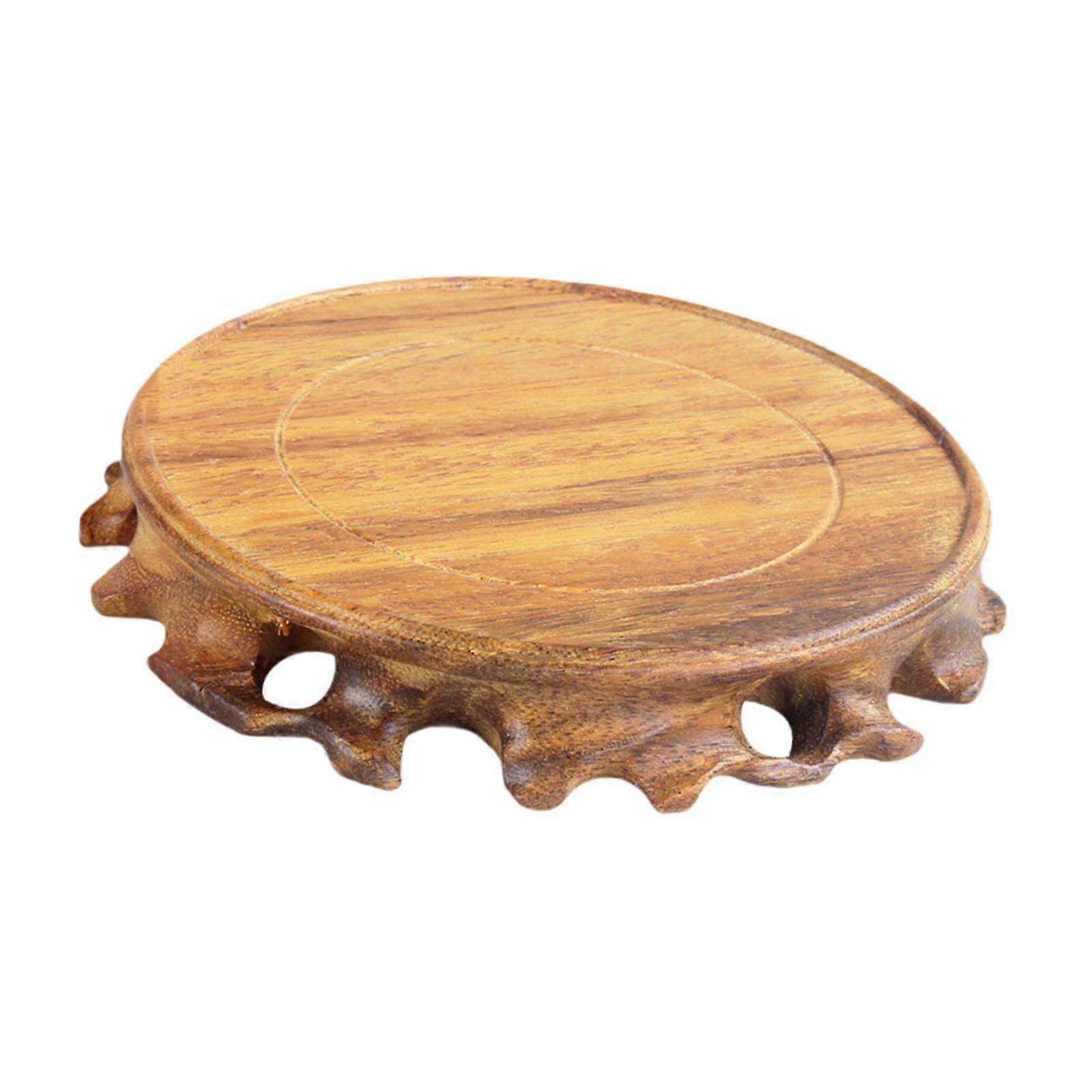 Retro Wooden Base Teapot Aquarium Base Buddha Statue Holder Vase Bonsai Base