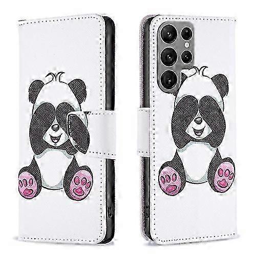 For Samsung Galaxy S24 Ultra 5G Colored Drawing Pattern Leather Mobile Phone Case