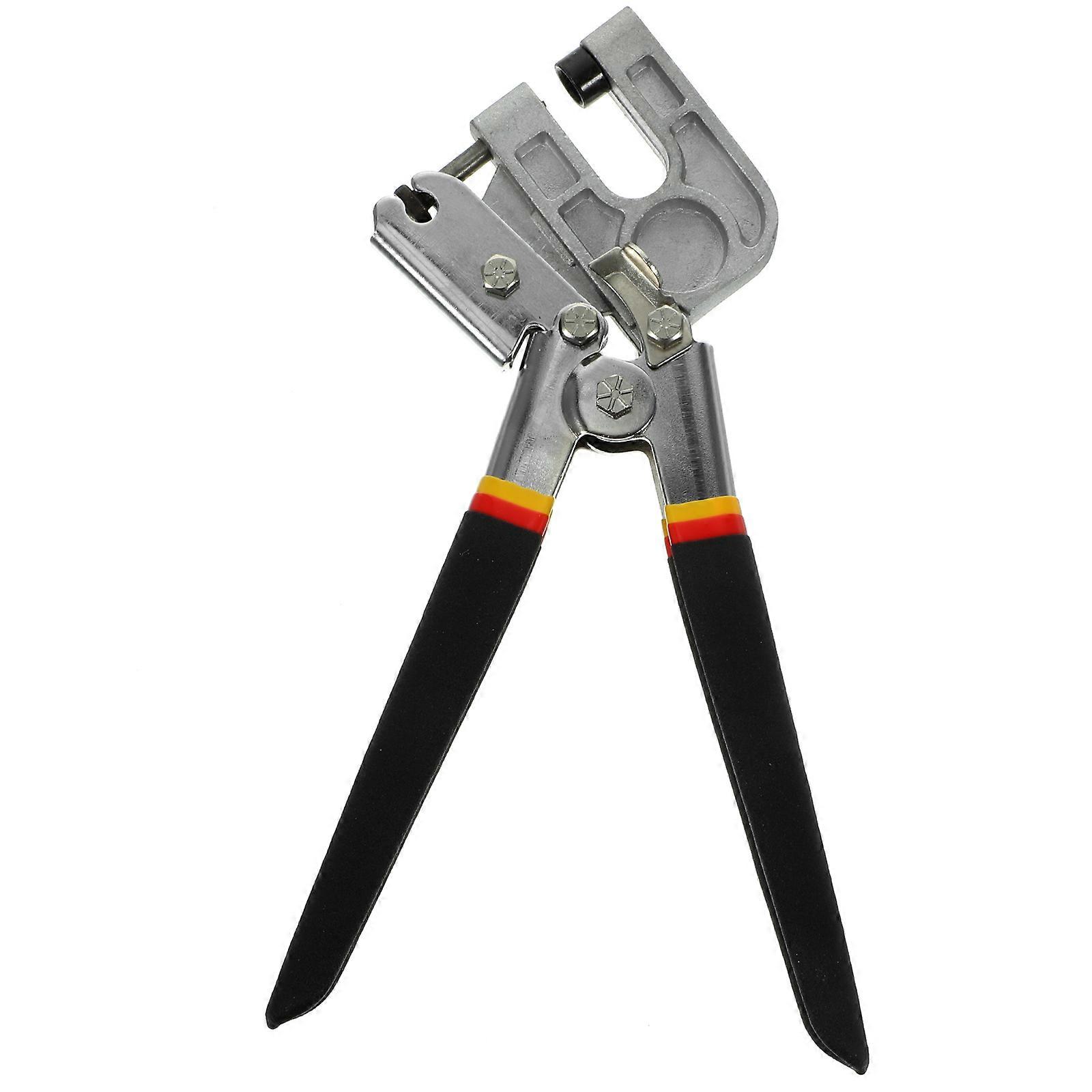 Terminal Crimping Pliers Steel Stud Fastener Metal Punch Tool Random Color Flat Mouth Ergonomic Design 1Pack