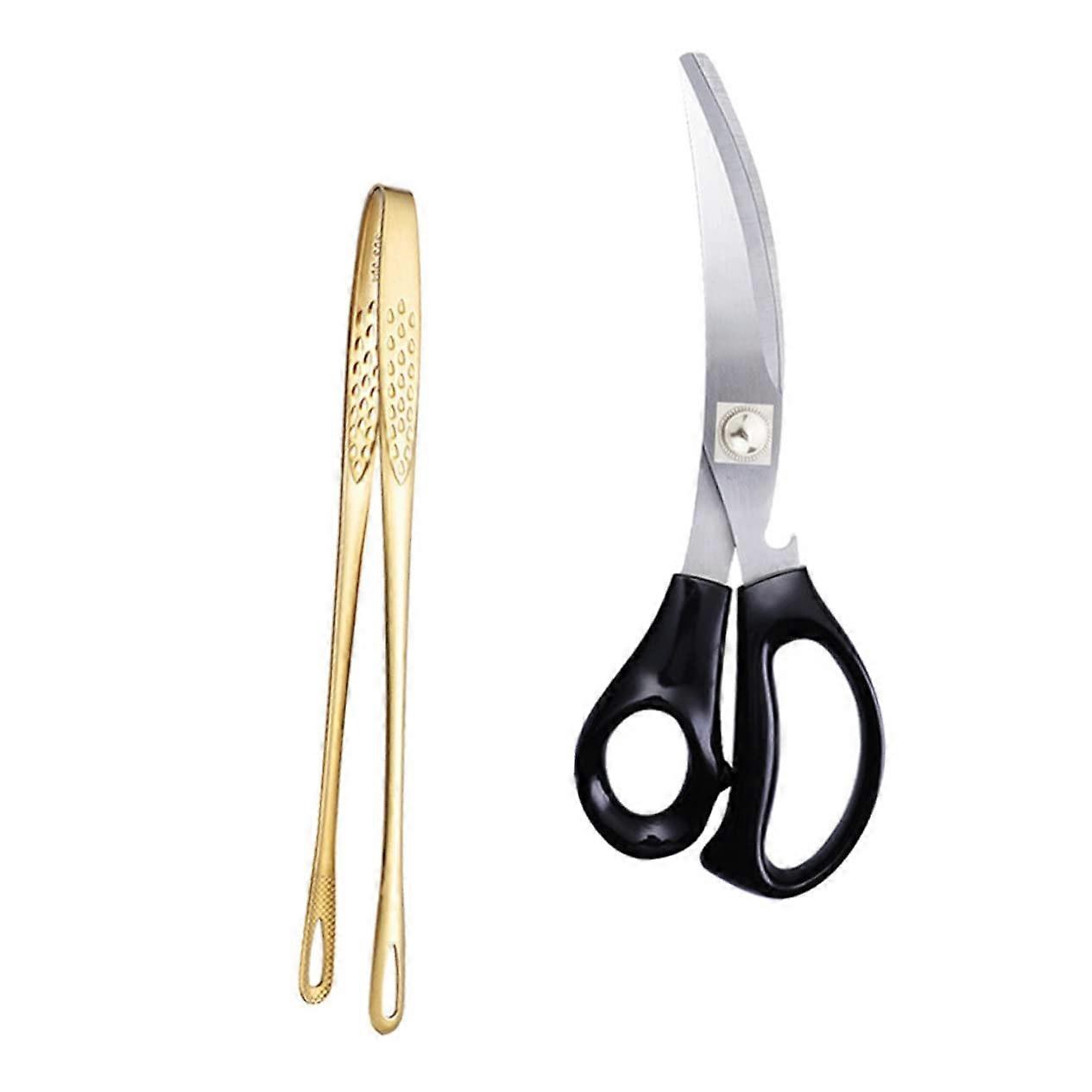 Food Tongs Kitchen Shears 304 Stainless Grill Use