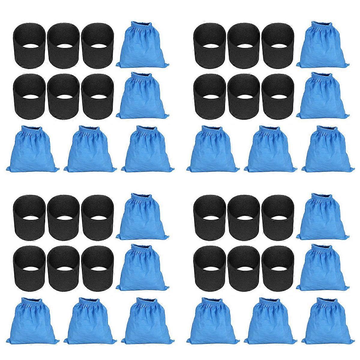20PCS for MV1 WD1 WD2 WD3 SE4001 Filter Bag & 24X for Wet Dry Foam Filter MV1 WD1 MV1 WD1 Filter