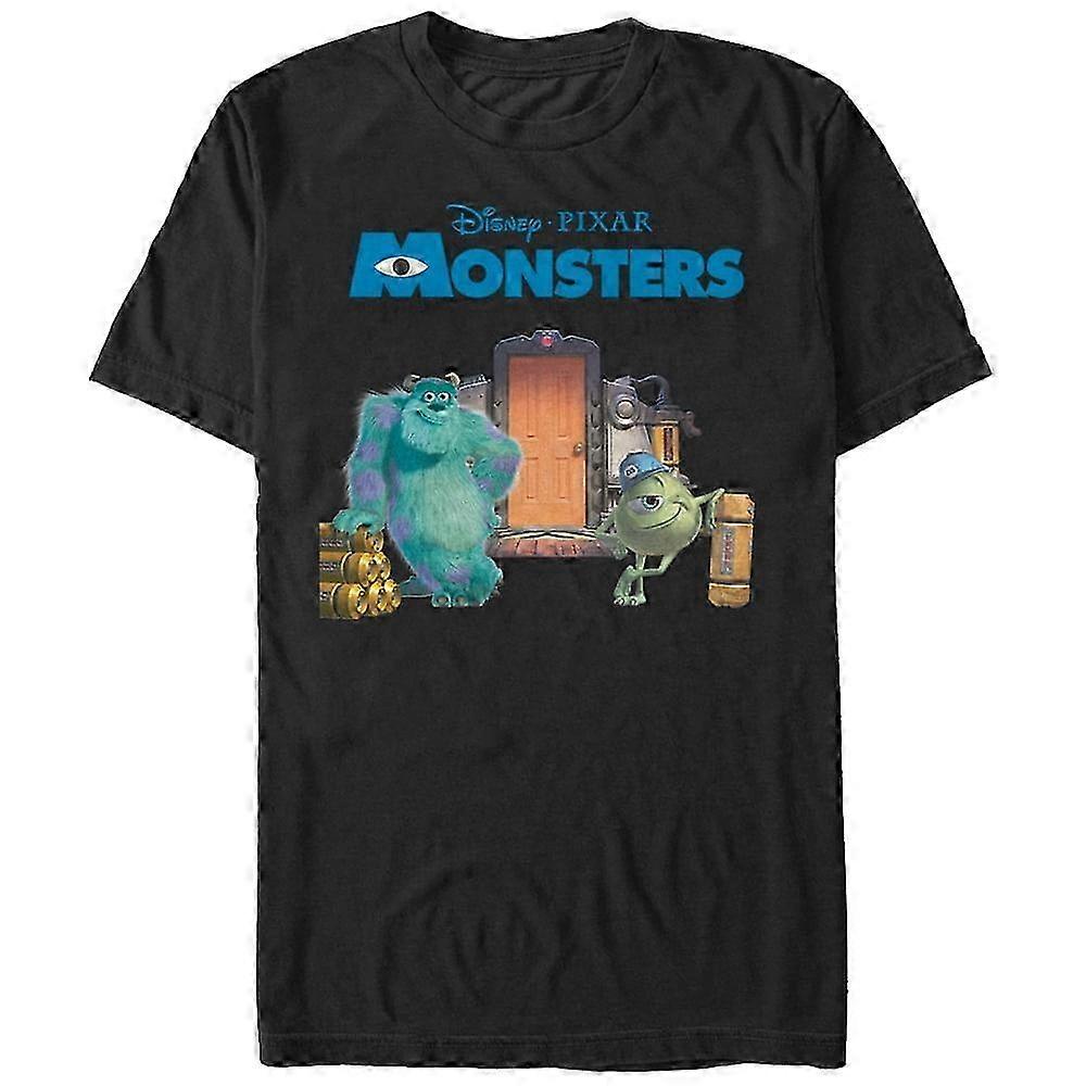 Men's Monsters Inc Graphic Tee featuring Mike and Sulley - Black 2X Large