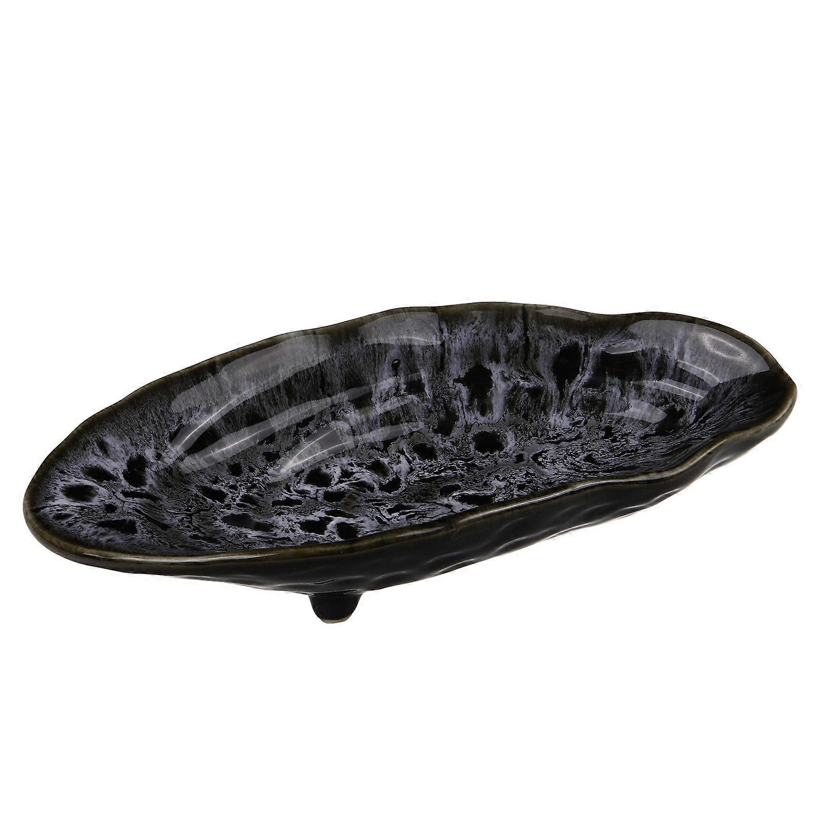 Bee Feeding Pot Ceramic Butterfly Feeder Dish For Natural Environment Outdoor Decor 8.3×3.7×1.6in Oyster Shell Shape Attract Bees 1Pcs
