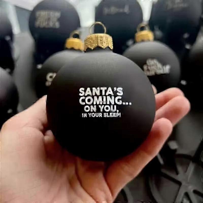 Αστείο χριστουγεννιάτικο στολίδι - 12 Sweary Baubles Χριστουγεννιάτικη Διακόσμηση Μπάλα Κρεμαστή Βολβός Σχήμα Μαύρη Σφαίρα Χριστουγεννιάτικο Δέντρο Κρέμεται