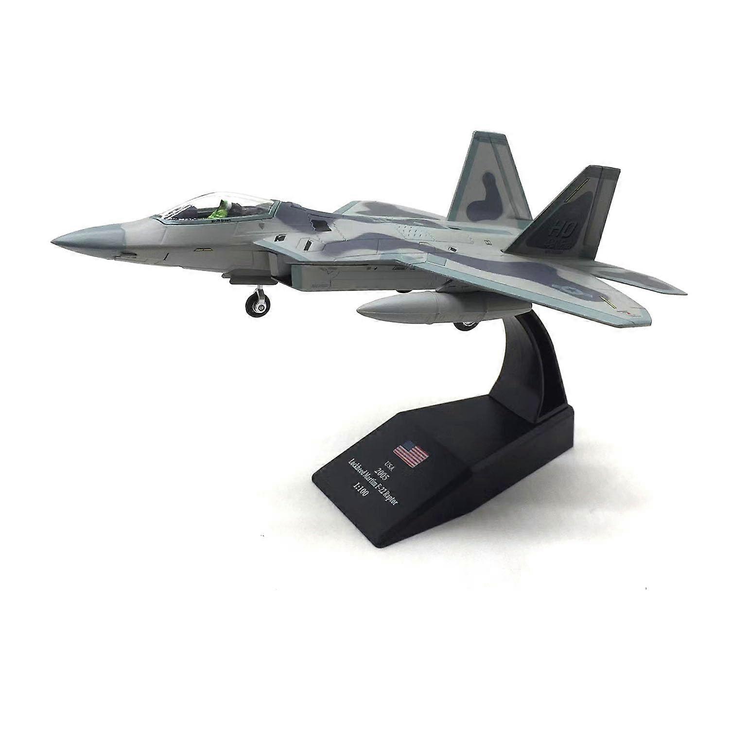Fighter Attack Aircraft Model 1/100 Scale Die-Cast Camo Collection Plane Gift Ornament