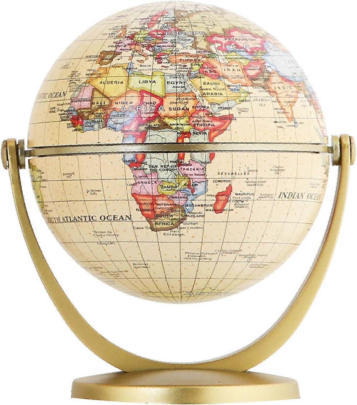 10cm Antique Globe - Mini Globe - Vintage Colour Modern Map