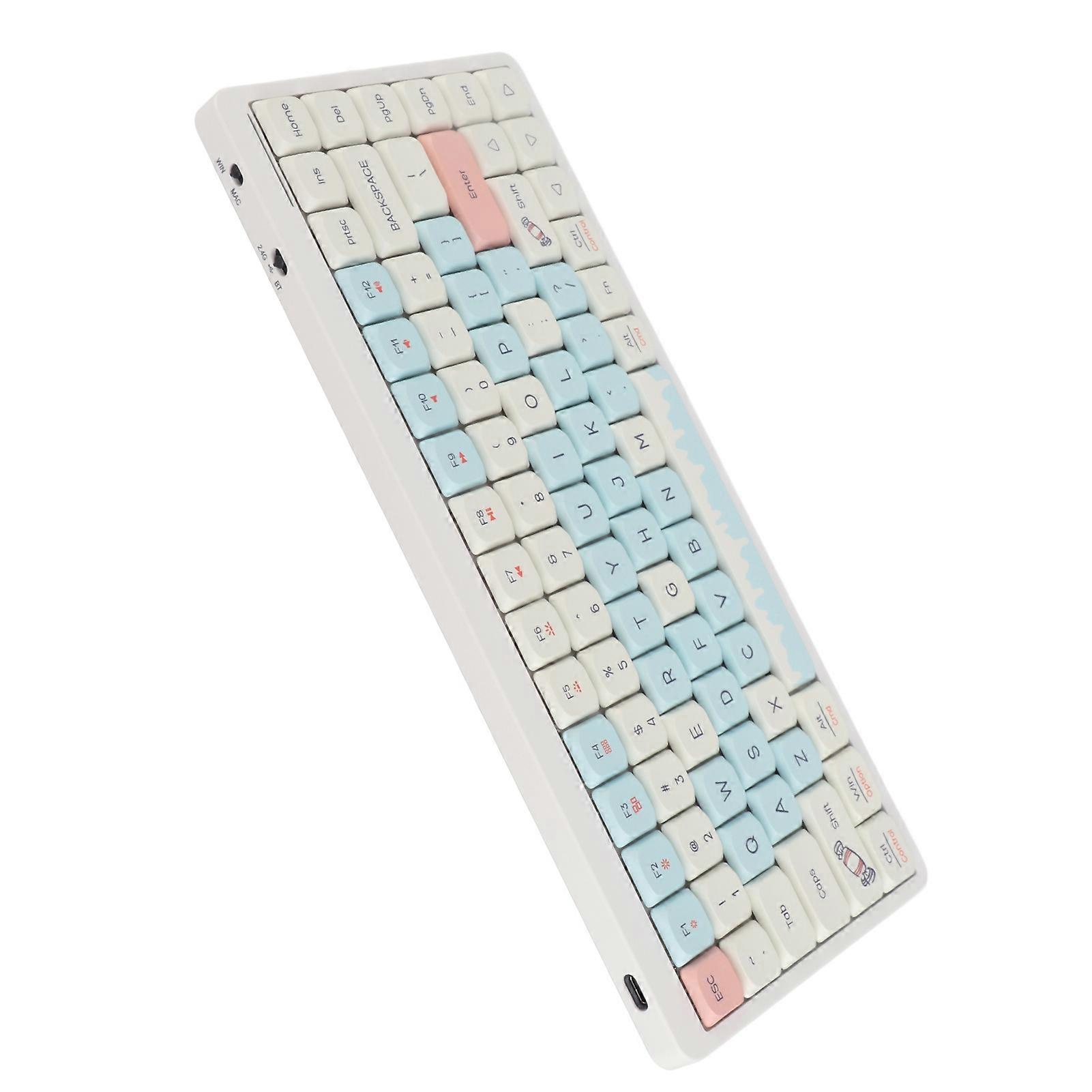 84 Key Bluetooth Keyboard 3 Mode 2.4G Wireless Bluetooth Gaming Mechanical Keyboard Wired Type C for Win