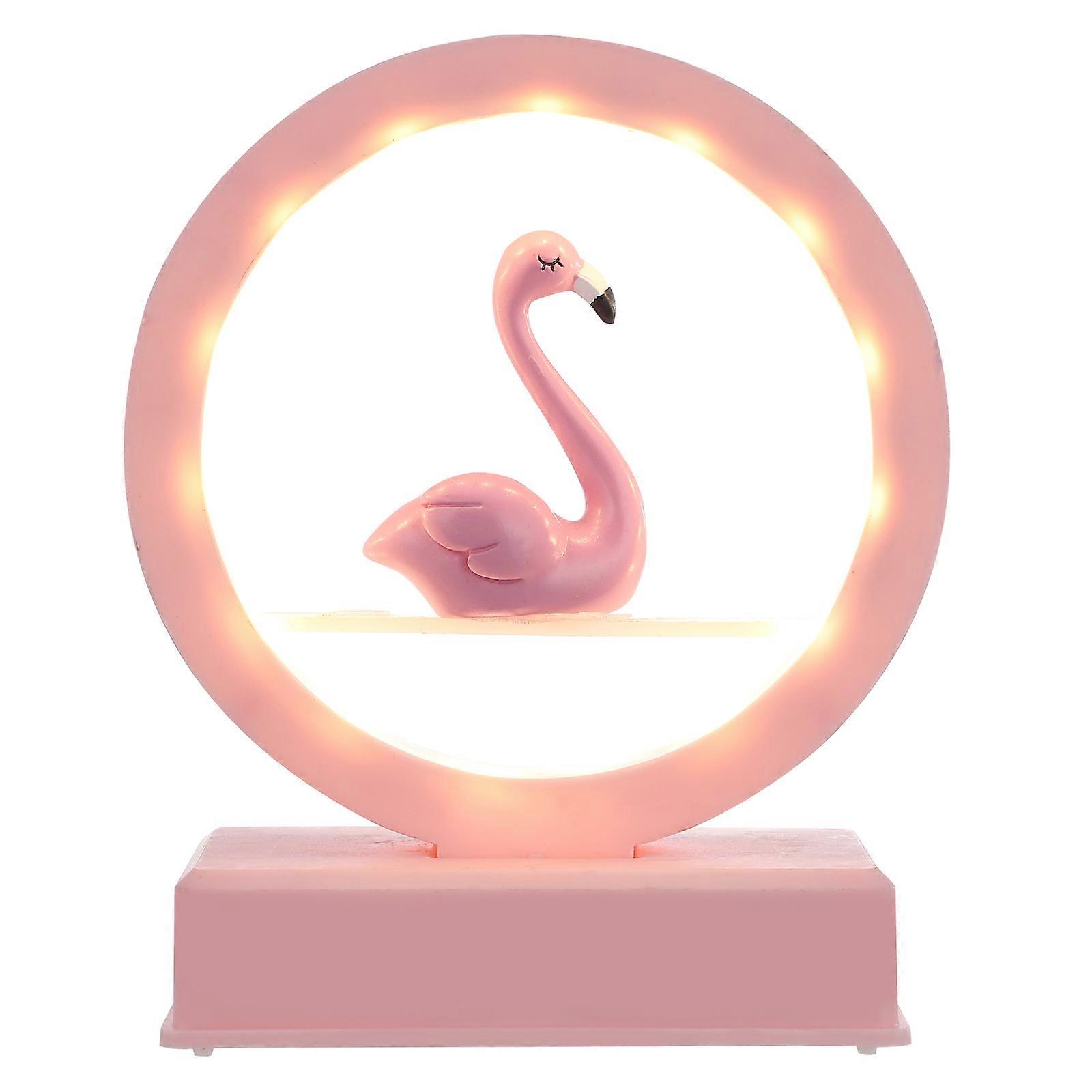 Cute Light Flamingo Night Light Ornament Power Failure 17X14X7.5CM Music Playback 1Pc