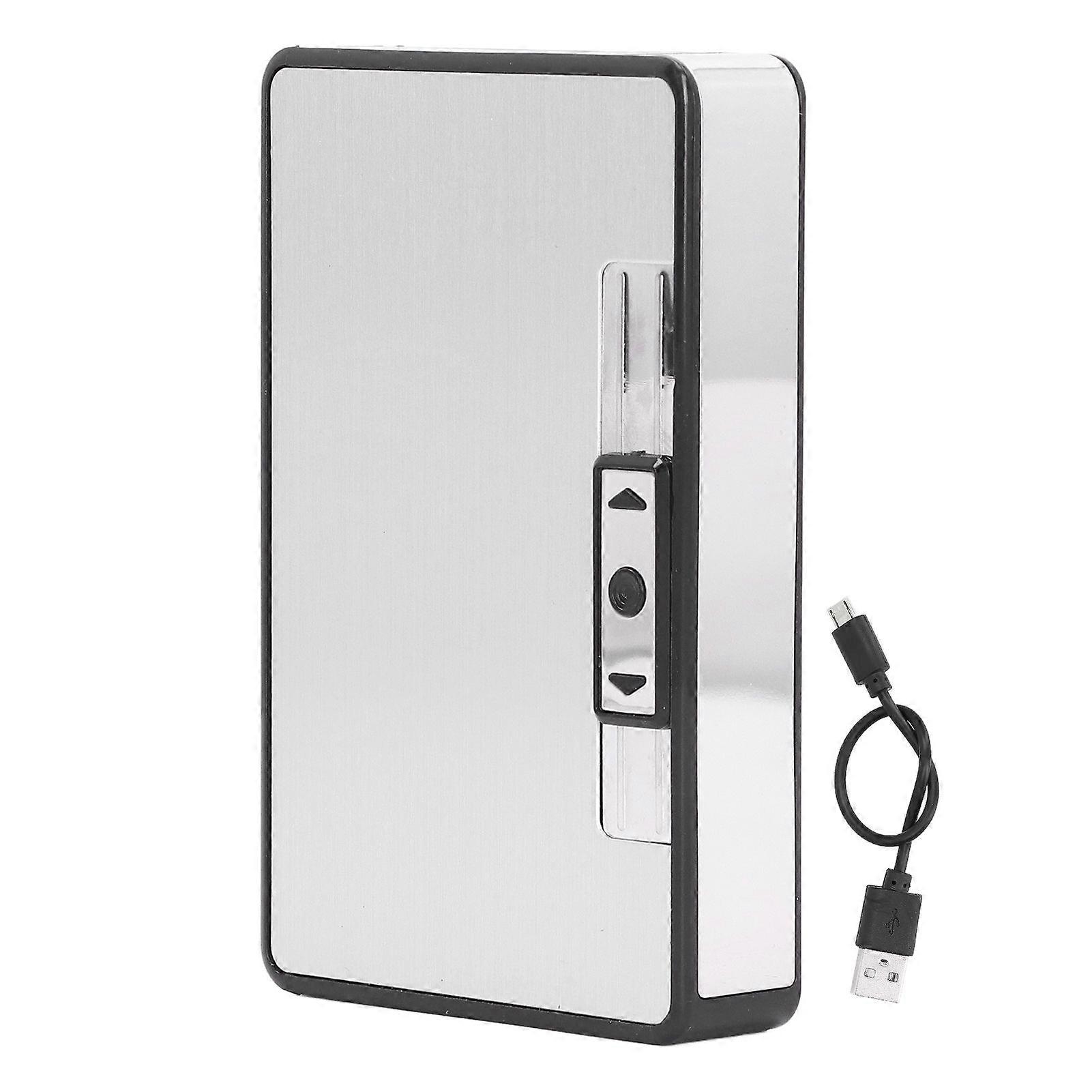 2025 Latest Model  Cigarette Case Medium USB Charging Drawing Process Metal