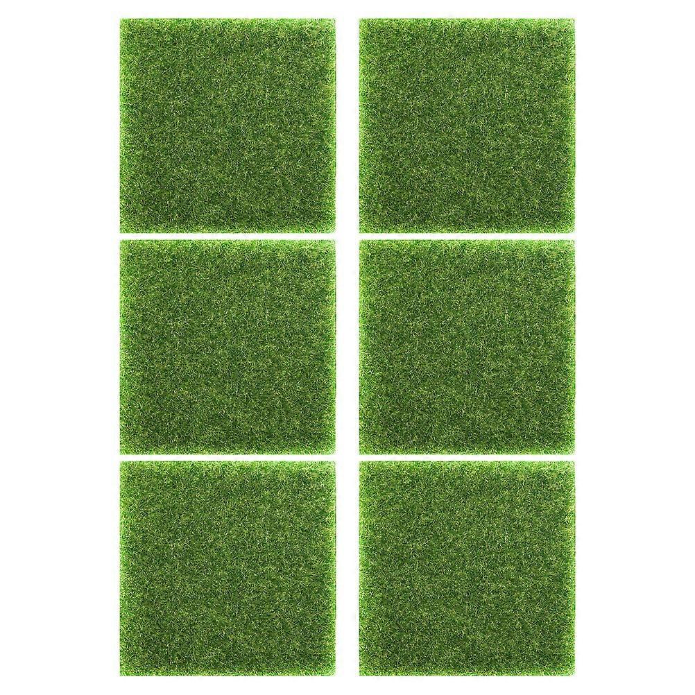 Artificial Turf Grass Decoration Recyclable Office Decor 6Set