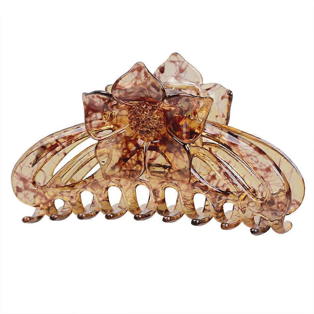 Stylish Resin Hair Clip for Decoration Brown Easy to Use Durable for Long Time