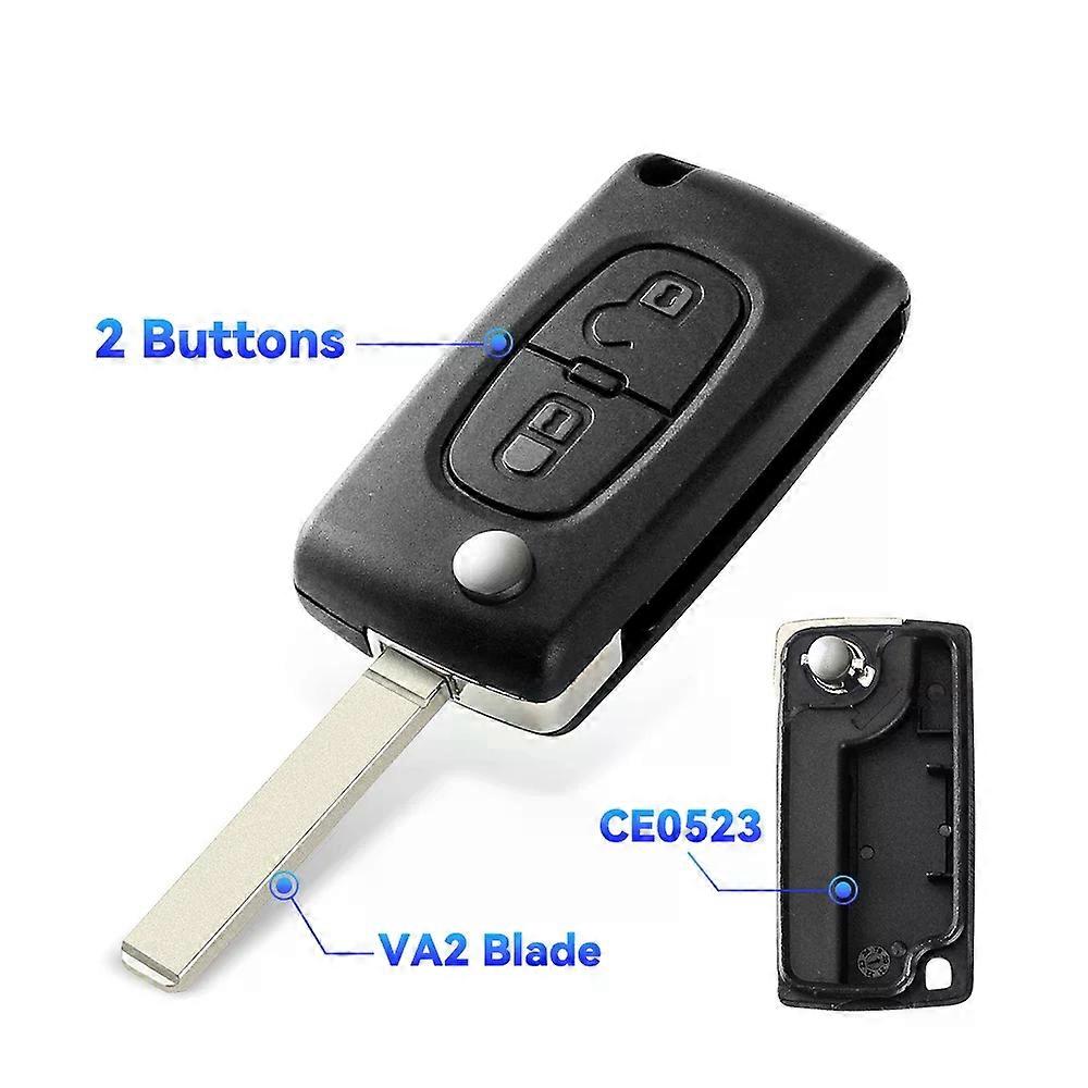For Citroen C1/2/3/4/5/6/7/8 Xsara Picasso Car Key Case~00910