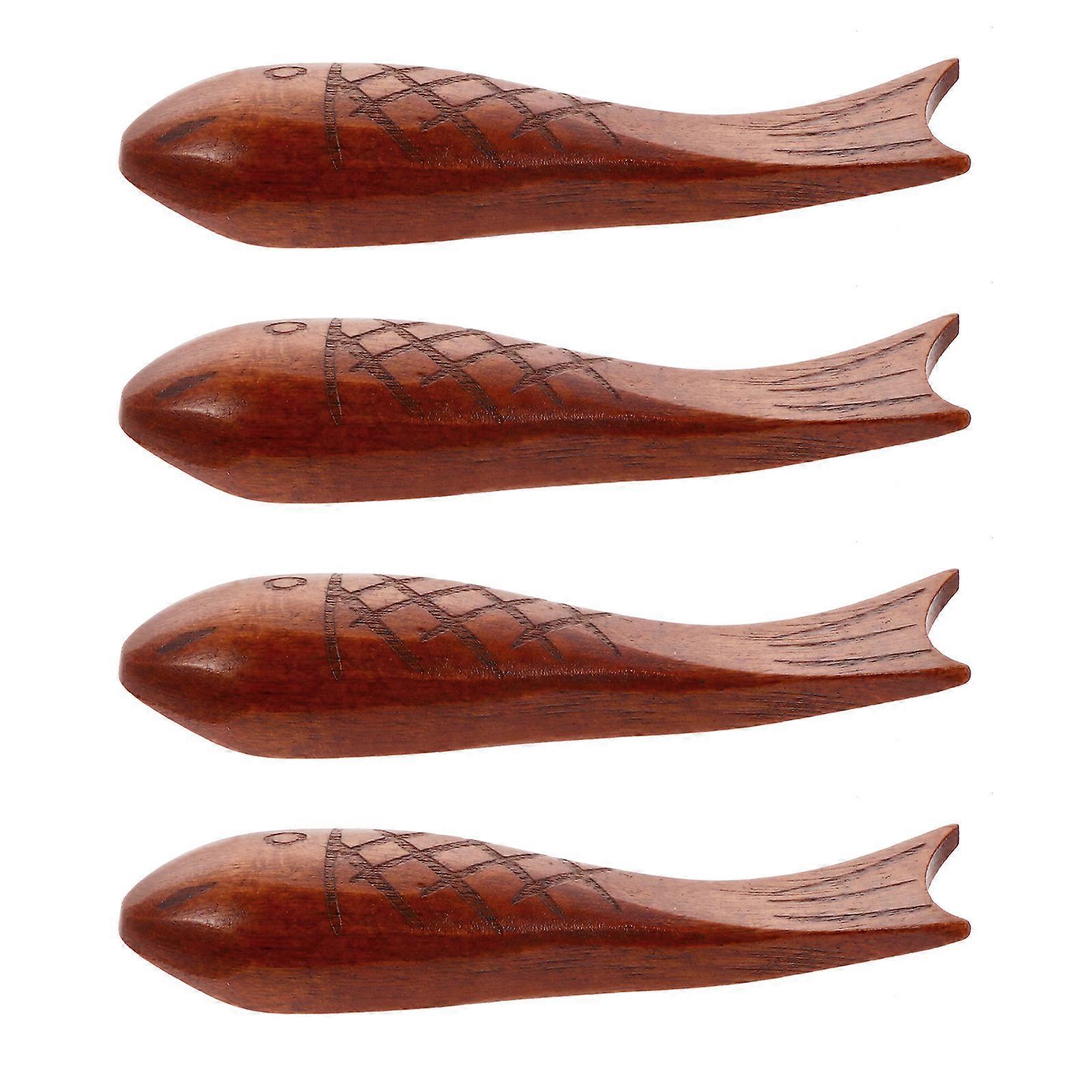 Fish Shaped Chopsticks Stand Made of Synthetic Material for Home Use Assorted Color Lightweight Compact and 4 Pieces