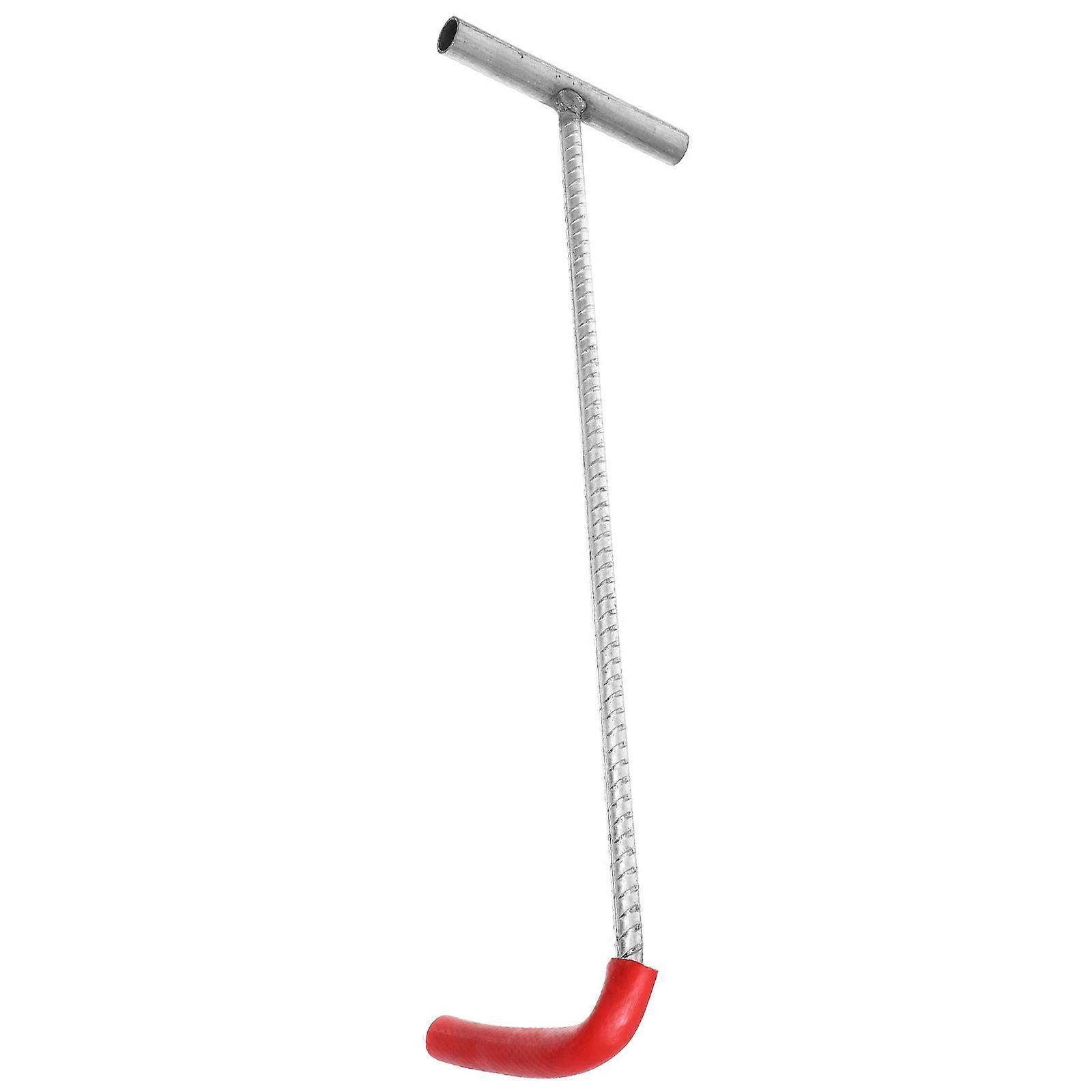 T Handle Hooks Glass Lifting Hook Tool For Workers 50cm Long Steel 1Pack
