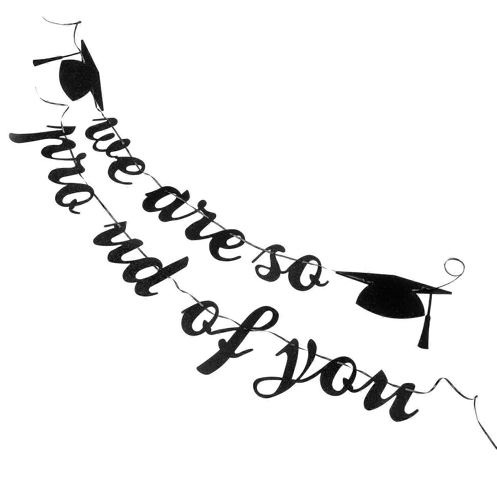 2 Sets Graduation Banner Decorative Photo Prop for College High School Party Celebrations – Unique Design with Bright Colors for Memorable Backdrops