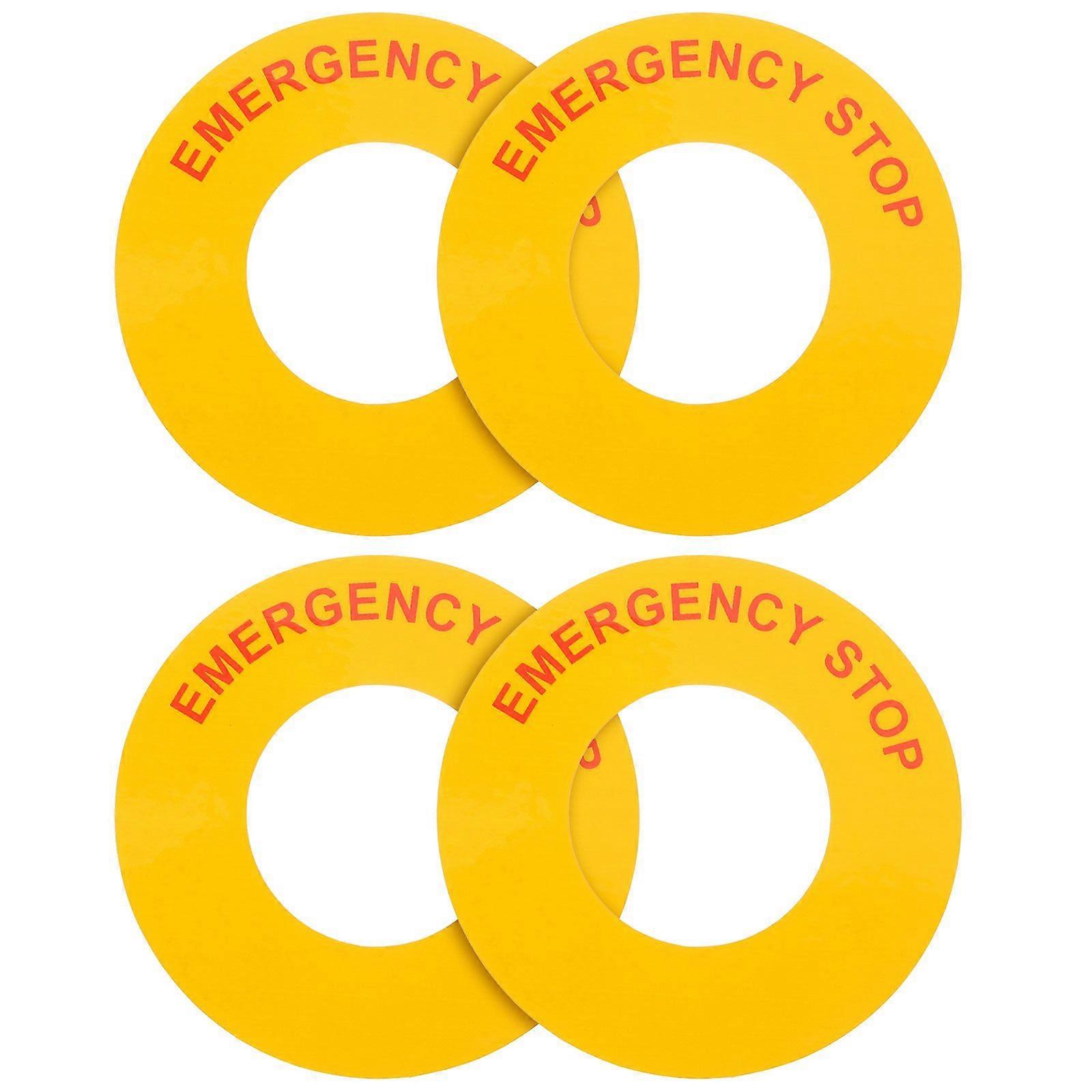 4 Pcs Machine Industrielle Signe Machines Appareils Électriques Signe Panneau D’arrêt D’urgence Autocollants Signe D’arrêt