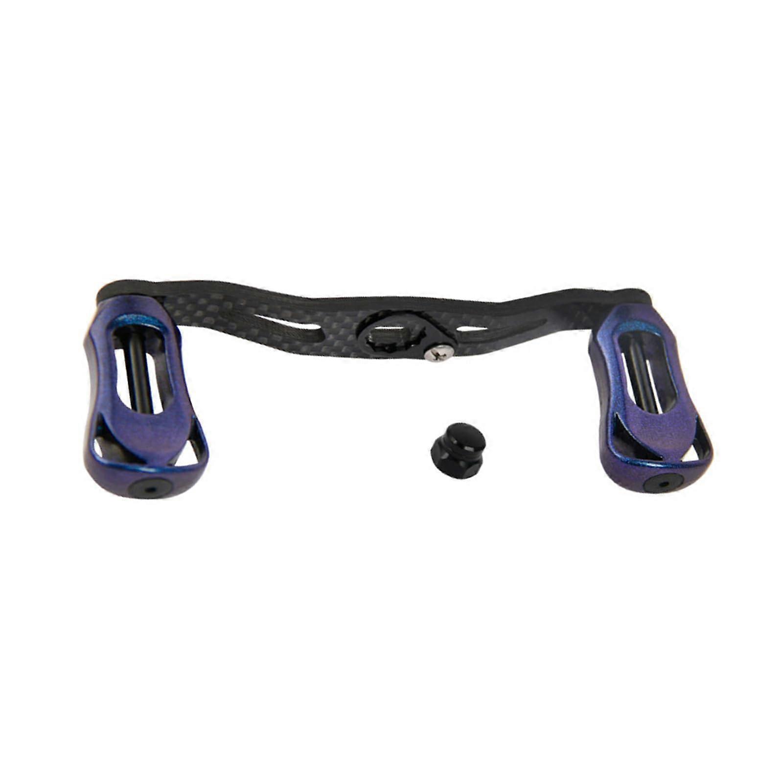 Fishing Baitcast Reels Handles with Rocker Carbon Fiber Replacement Navy Blue