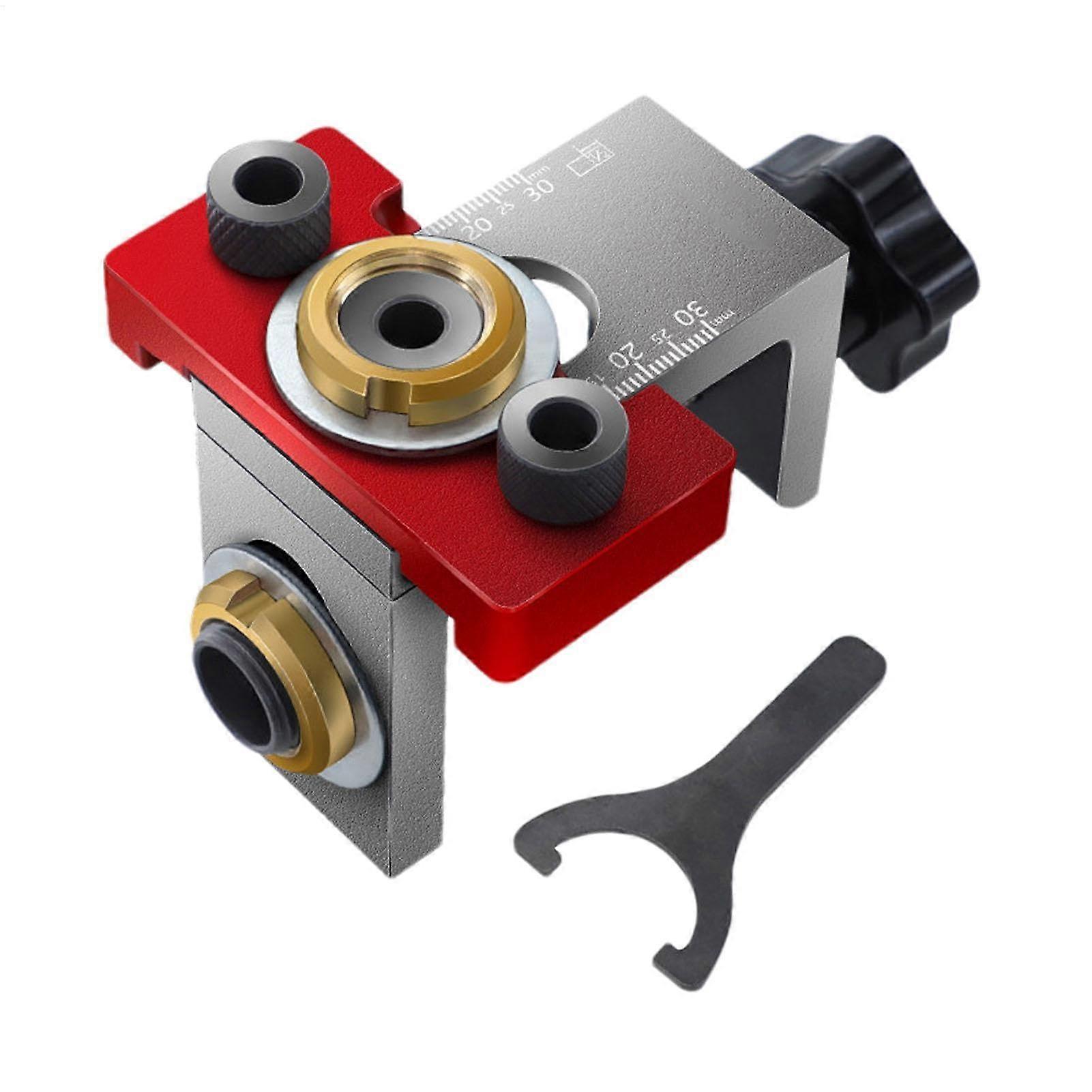 Adjustable Doweling Jig Kit for Woodworking with Drill Guide and Scale
