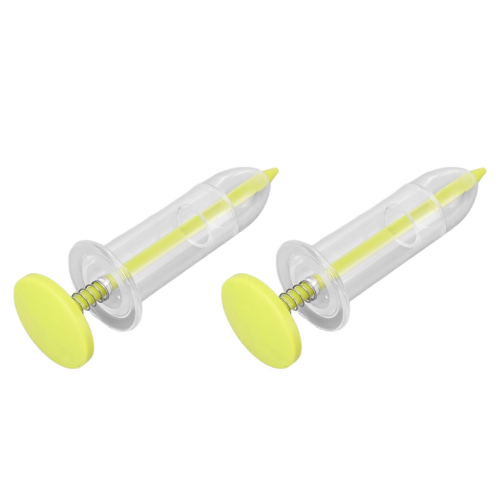 2pcs Mini Sowing Seed Dispenser Sower Small Seed Spreader Adjustable Handheld Seed Planter Sowing Seeder Gardening Tool Yellow 