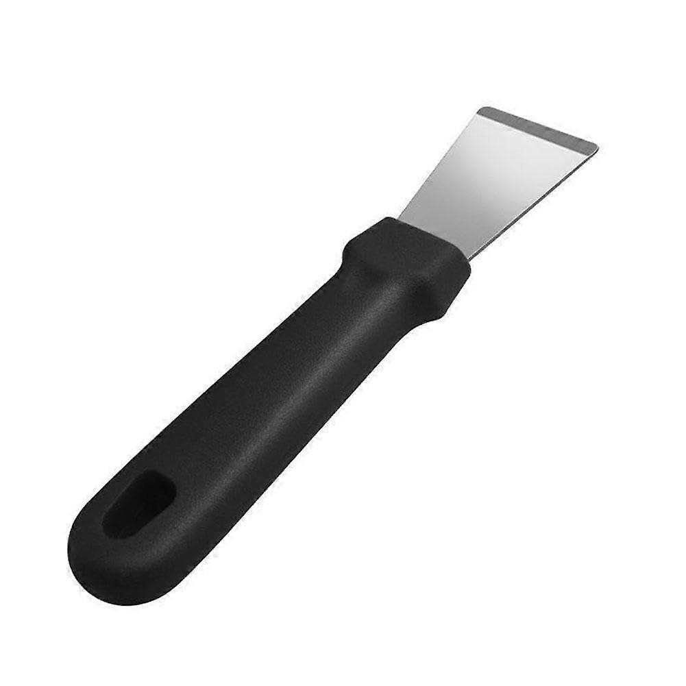 K2J1 Gas Stove Cleaning Spatula Scraper Oven Cooker Tool Utility Scraper Ice Defrost Accessories Black straight head