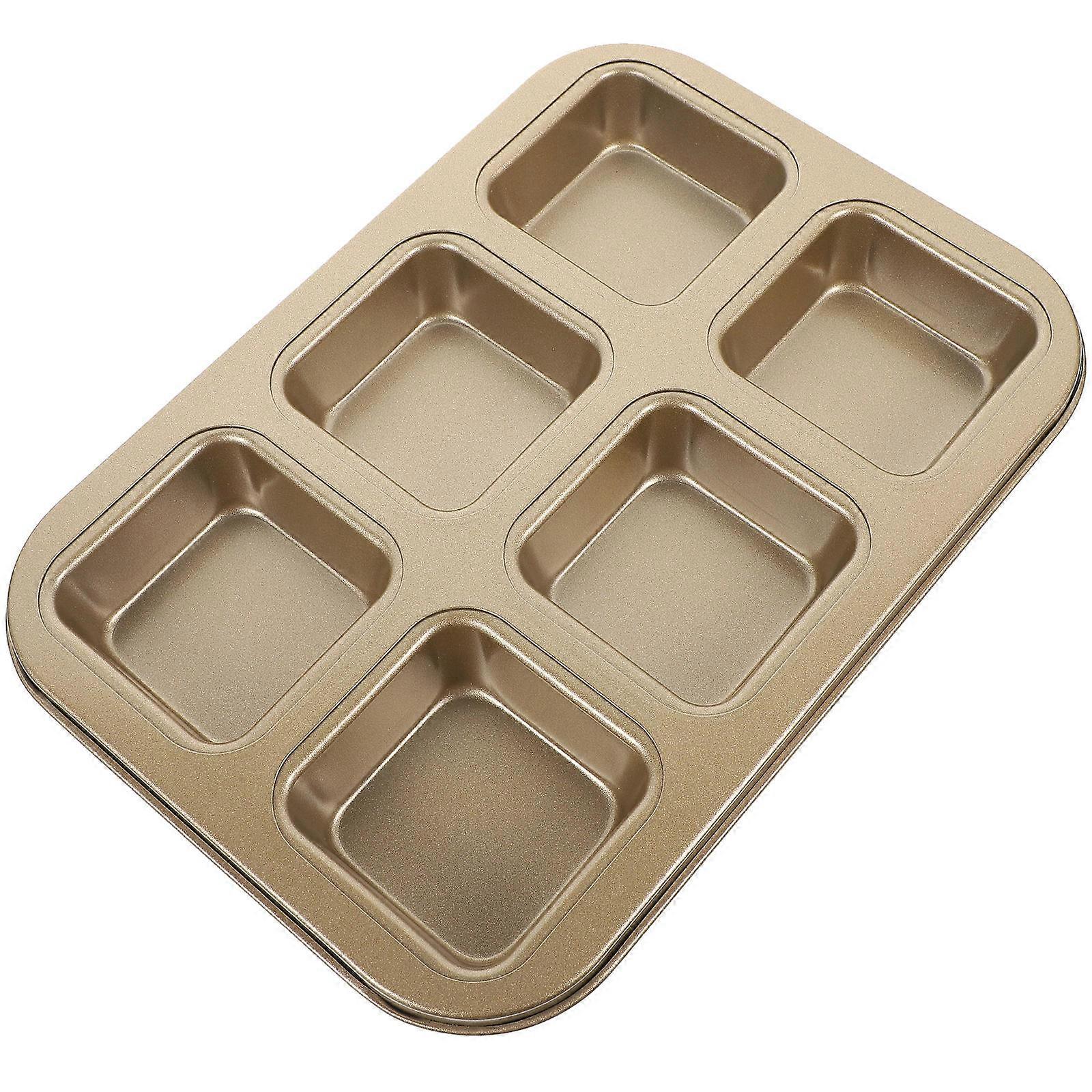 Muffin Baking Pan Non-Stick Baking Accessory Home Kitchen Even Heating 26.5X18.5X2.5CM 6Set