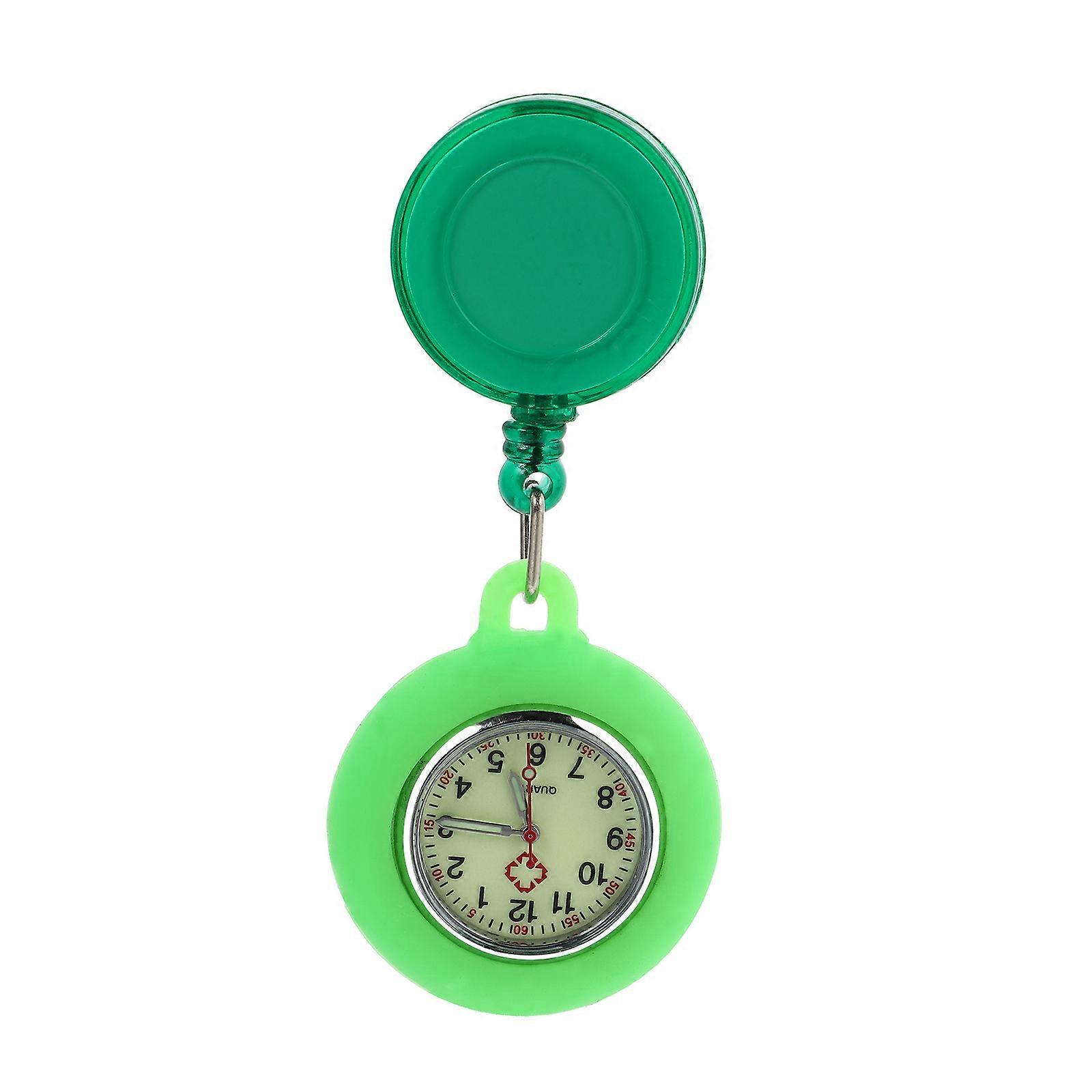 Luminous Nurse Quartz Pocket Watch with Retractable Clip – Lightweight, Night Visible Timepiece for Doctors, Nurses, and Students