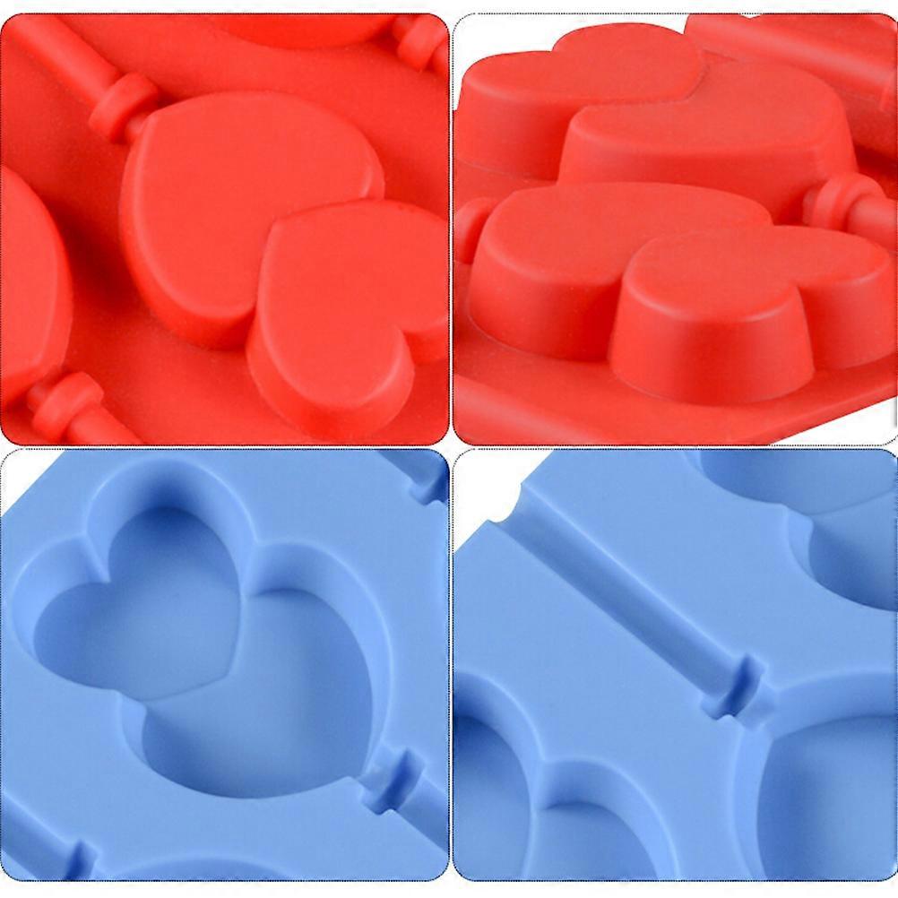 Silicone Lollipop Molds for Kitchen Use with 6 Holes Combo Plate Set in Assorted Color