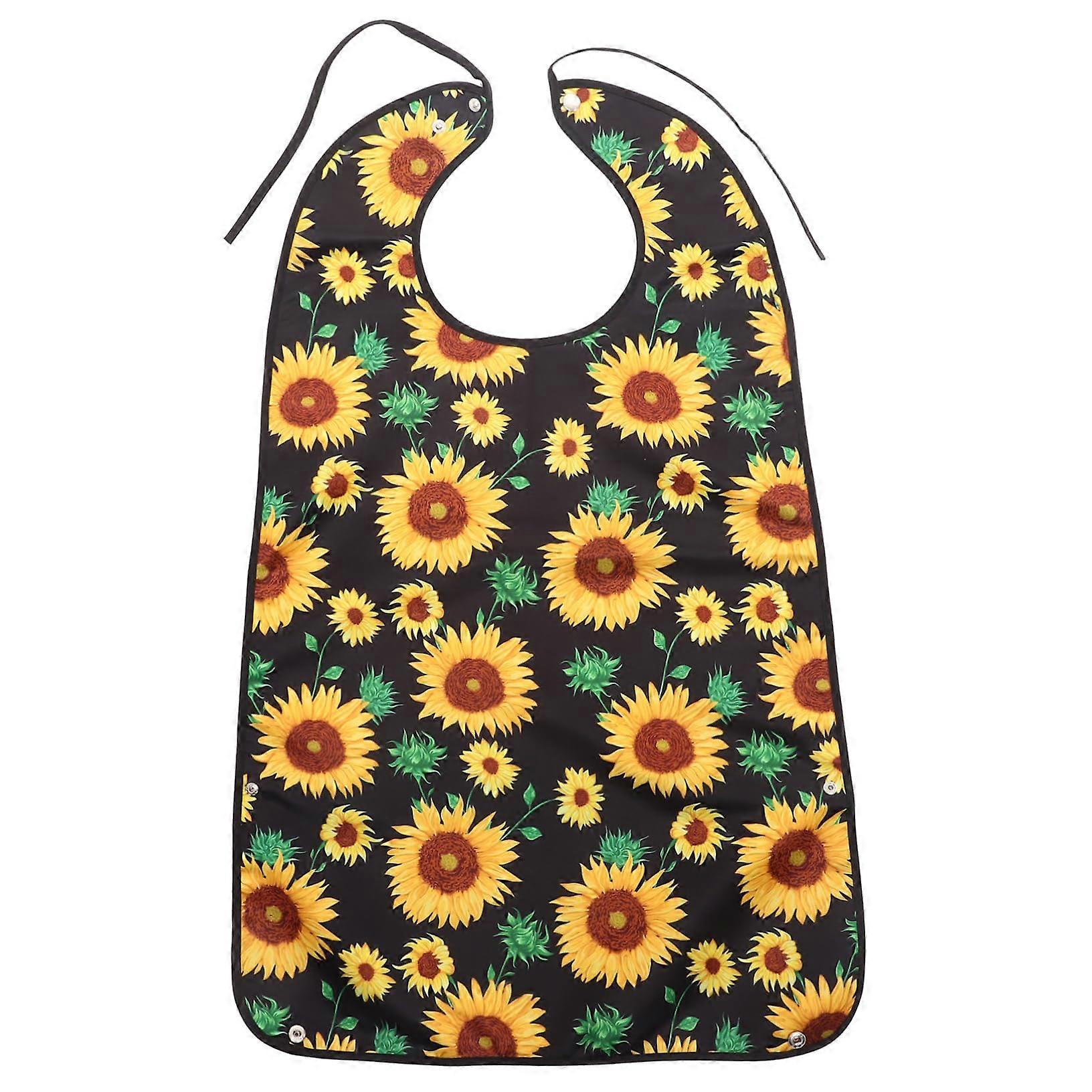 Waterproof bib for adults, bibs for seniors with floral pattern, the bib is dining protective clothing for seniors, polyester (polyester fiber) multi.