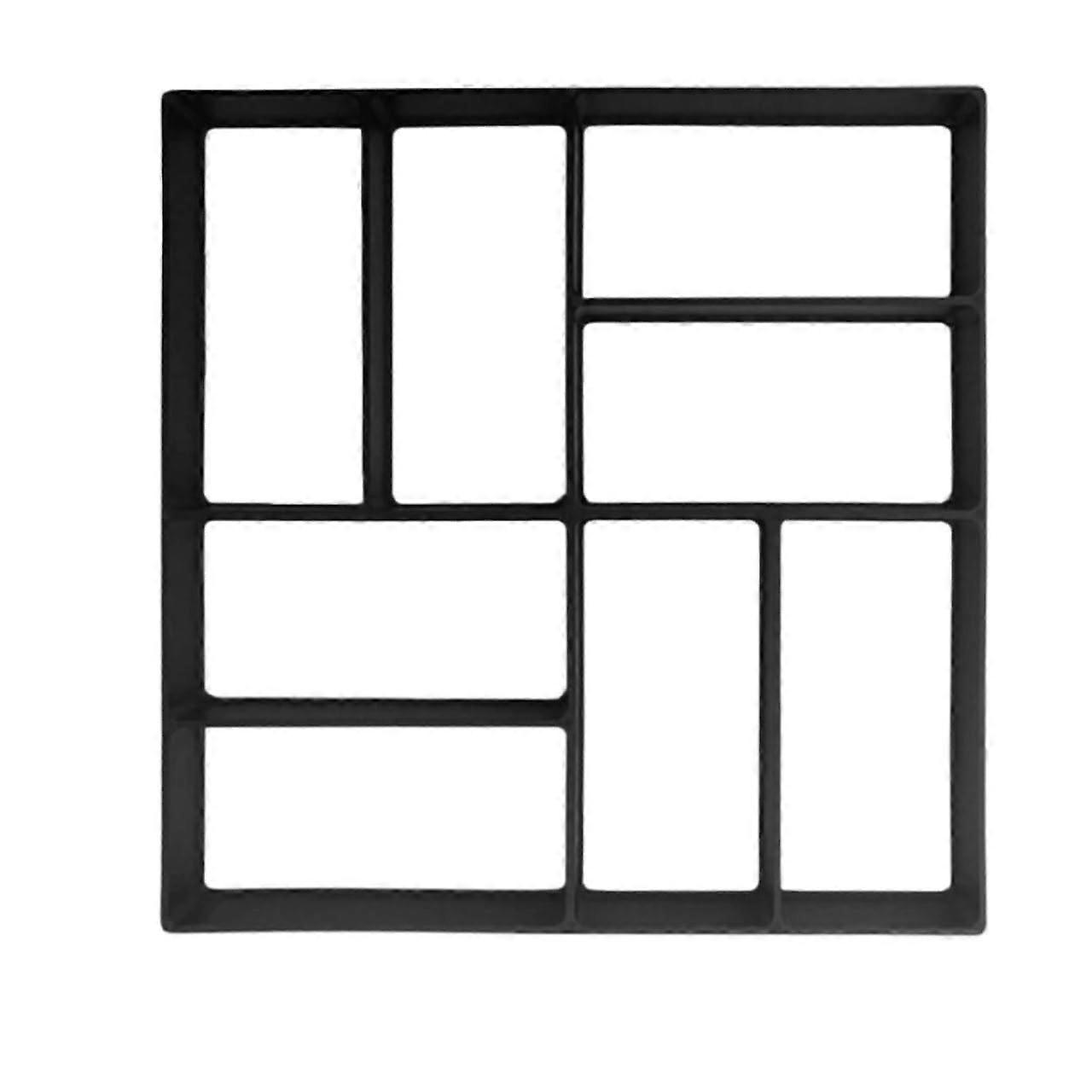 Sidewalk Form Reusable DIY Manual Paving Cement Brick Concrete Mold Garden Path Maker Home Garden Supplies Pavement Mold Path Maker Props (Color: F)