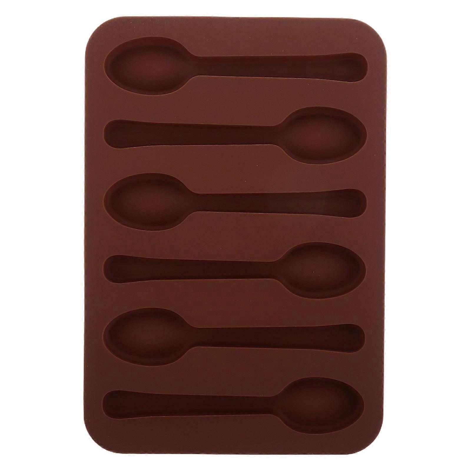 Silicone Cake Molds Spoon Shaped for Dessert Creation Baking Enthusiasts 6-Cavity 1Pack