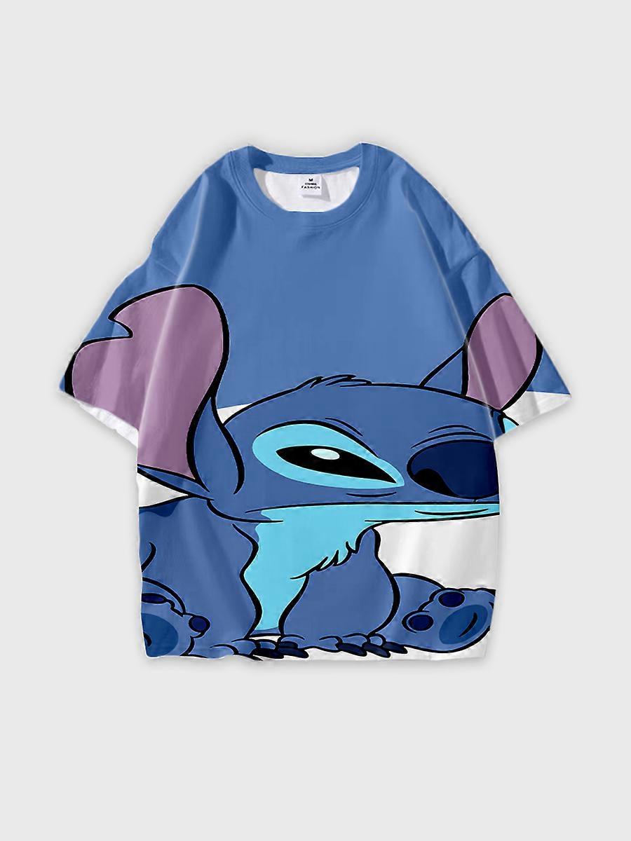 T-shirt round neck Cartoon Pattern loose short sleeve D632