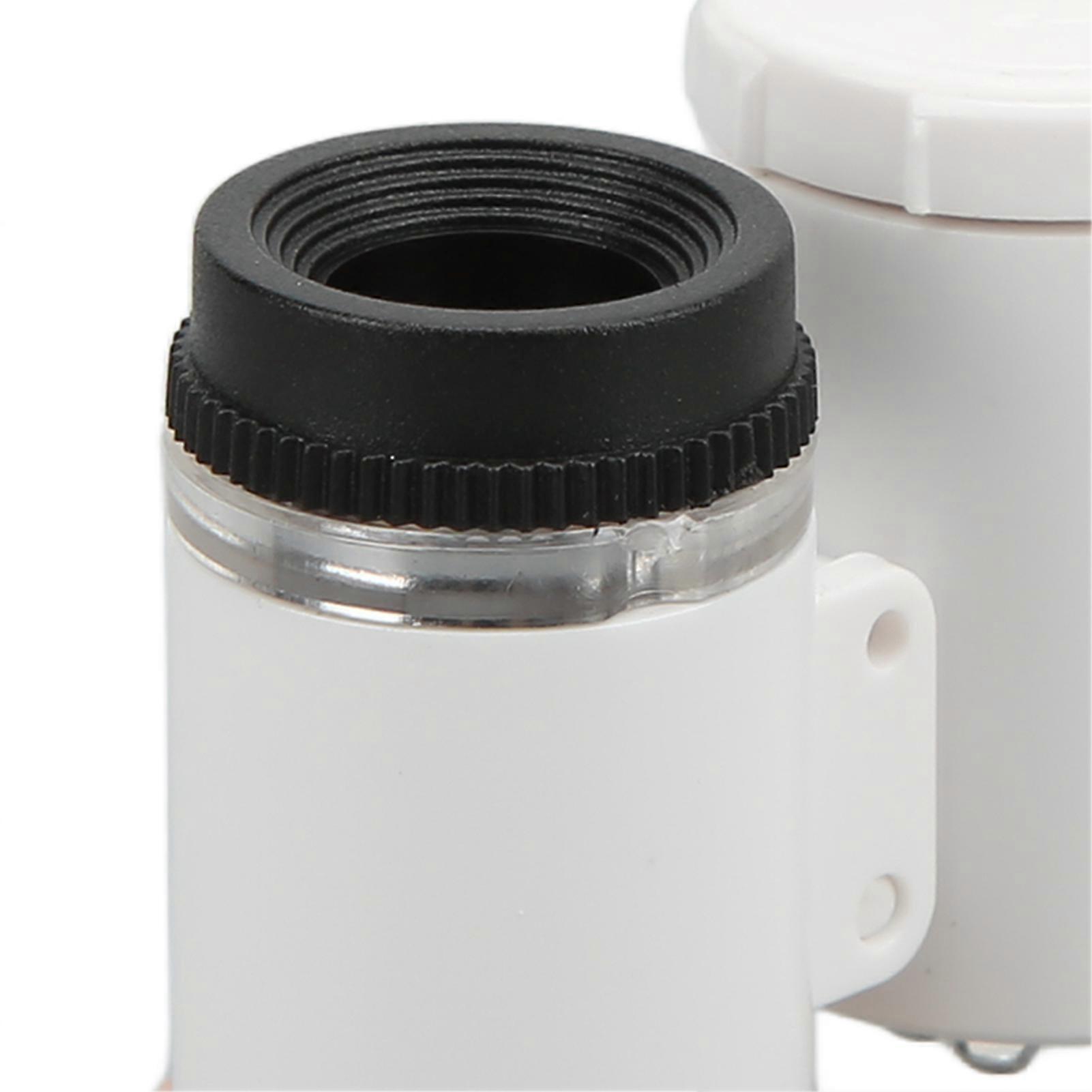 Mini Microscope Money Detect Function Portable Clearer Imaging Wide Irradiation Range LED Microscopewhite